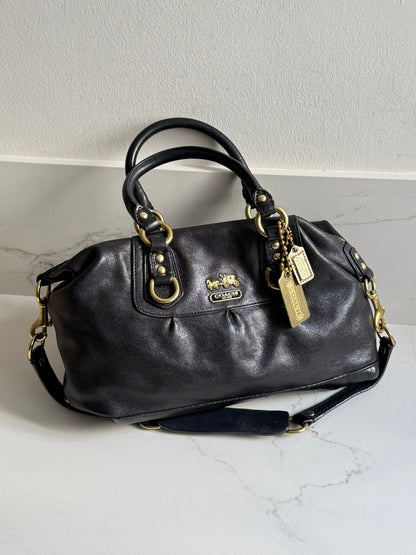 Super Rare Coach Madison Sabrina Black Leather Satchel