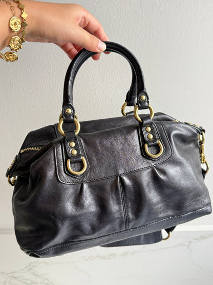 Super Rare Coach Madison Sabrina Black Leather Satchel
