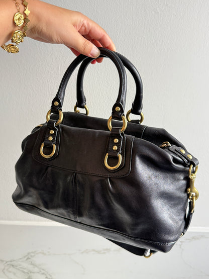 Super Rare Coach Madison Sabrina Black Leather Satchel