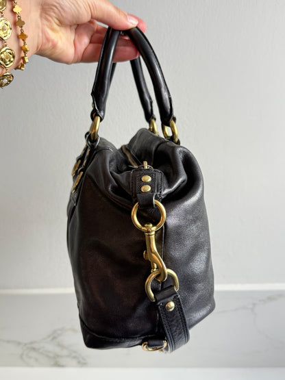 Super Rare Coach Madison Sabrina Black Leather Satchel