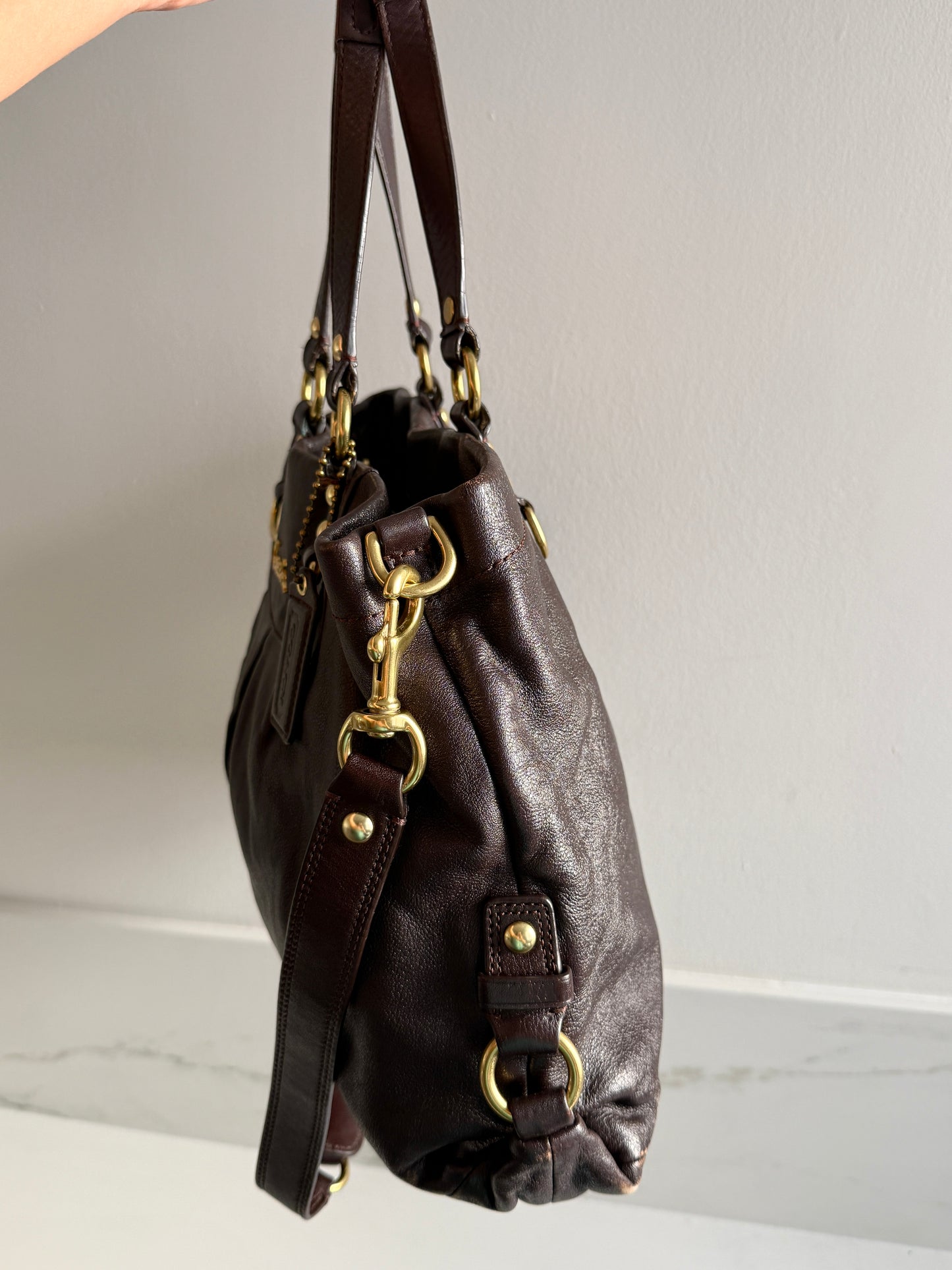 Super Rare Coach Ashley Leather Carryall Shoulder Bag