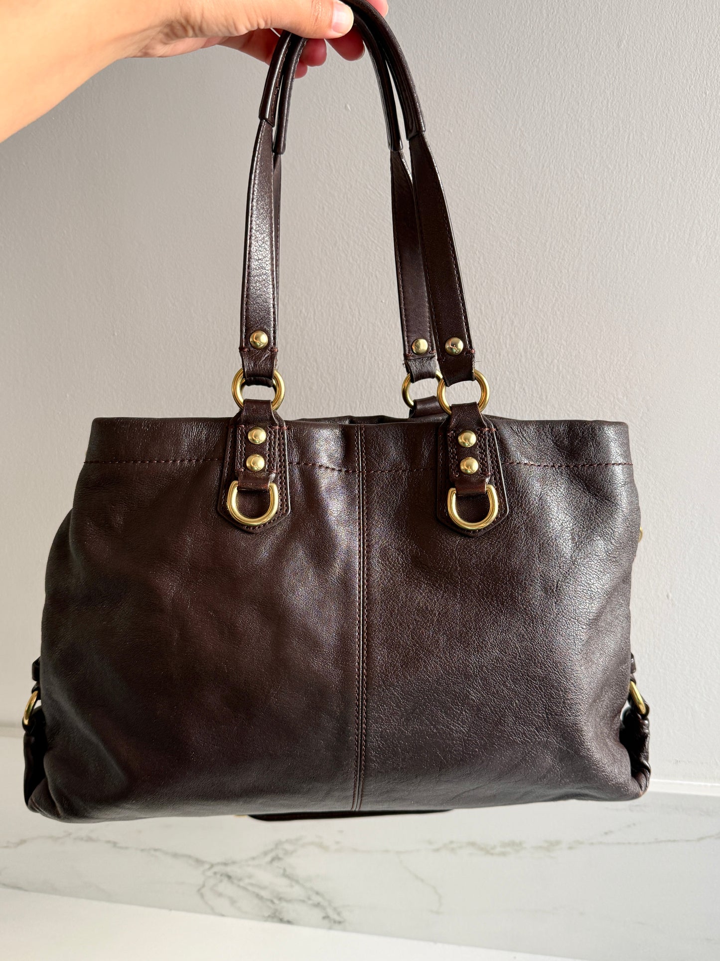 Super Rare Coach Ashley Leather Carryall Shoulder Bag