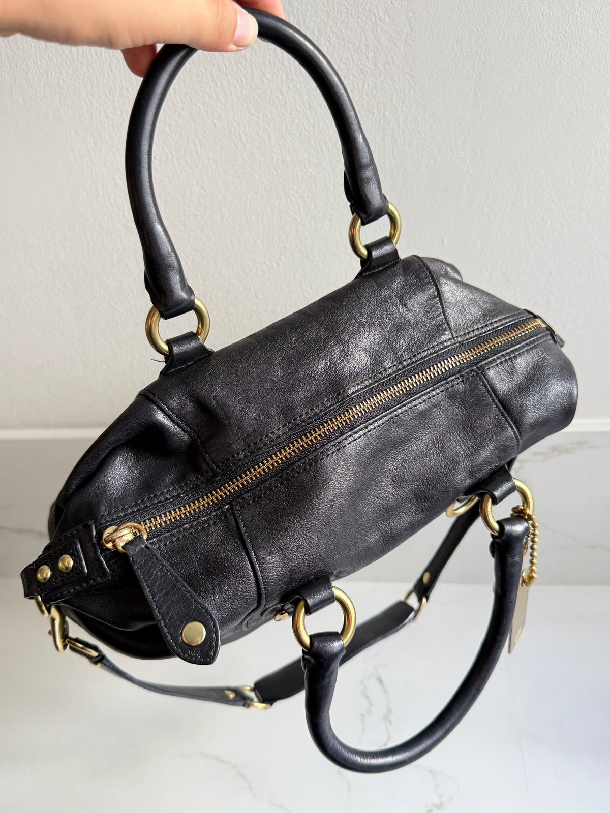 Super Rare Coach Madison Sabrina Black Leather Satchel