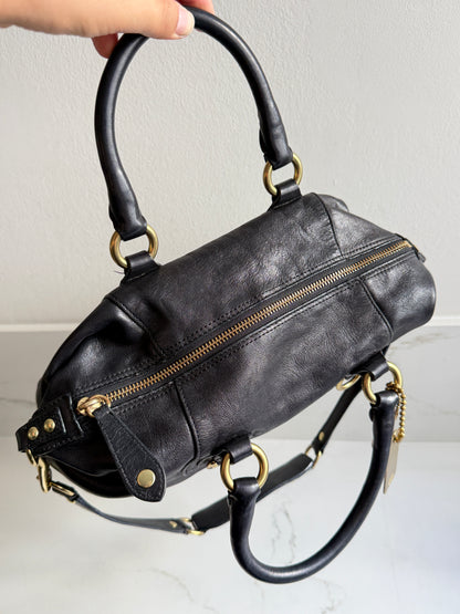 Super Rare Coach Madison Sabrina Black Leather Satchel