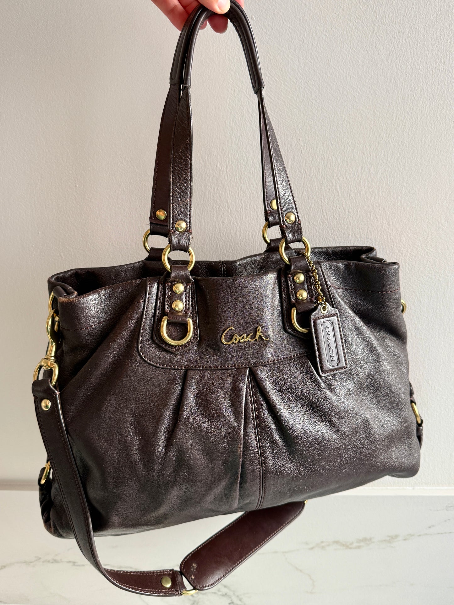 Super Rare Coach Ashley Leather Carryall Shoulder Bag