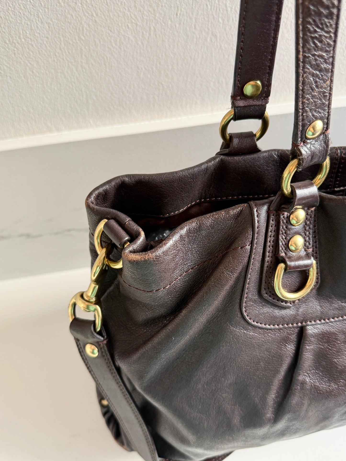 Super Rare Coach Ashley Leather Carryall Shoulder Bag