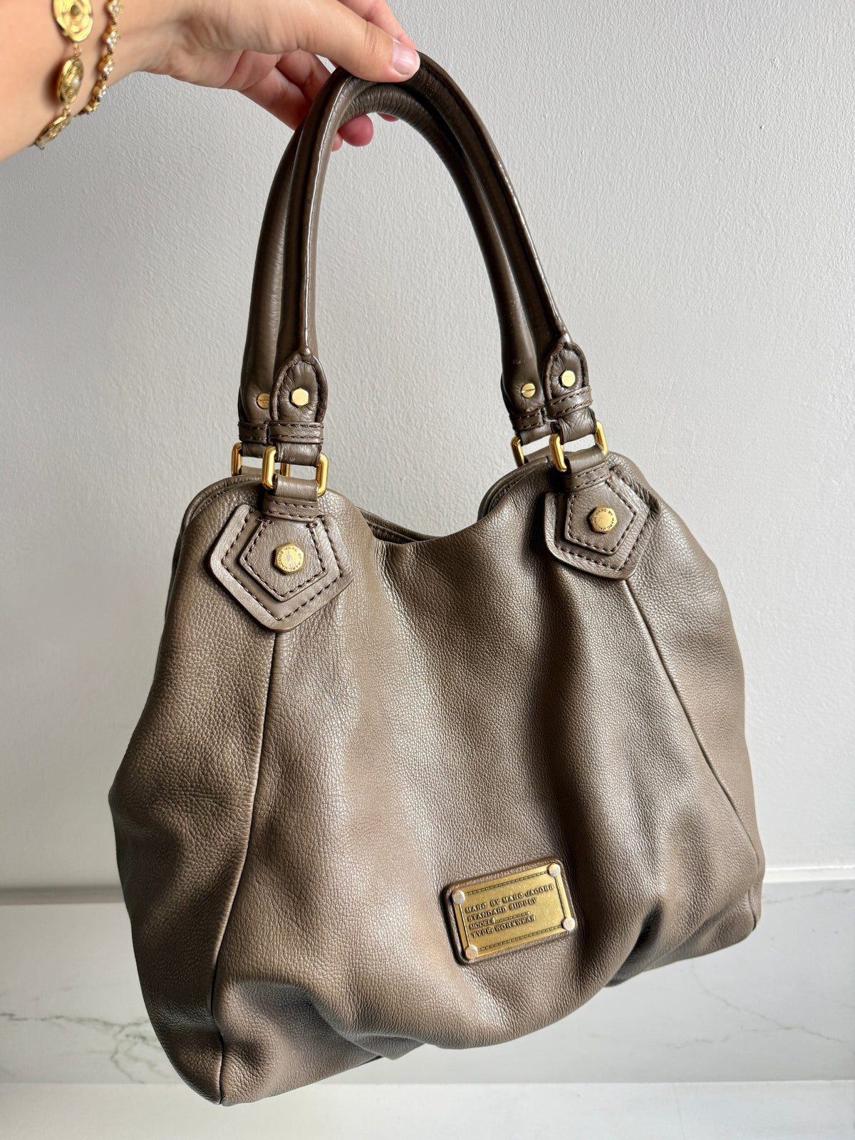 Marc by Marc Jacobs Classic Q Fran Leather Shoulder Bag