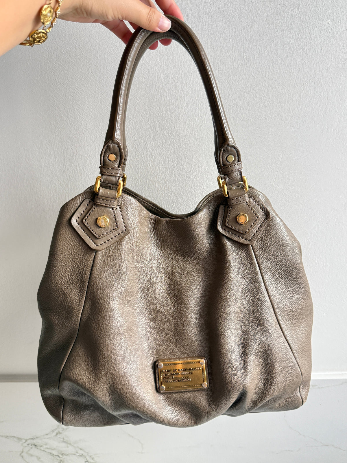 Marc by Marc Jacobs Classic Q Fran Leather Shoulder Bag
