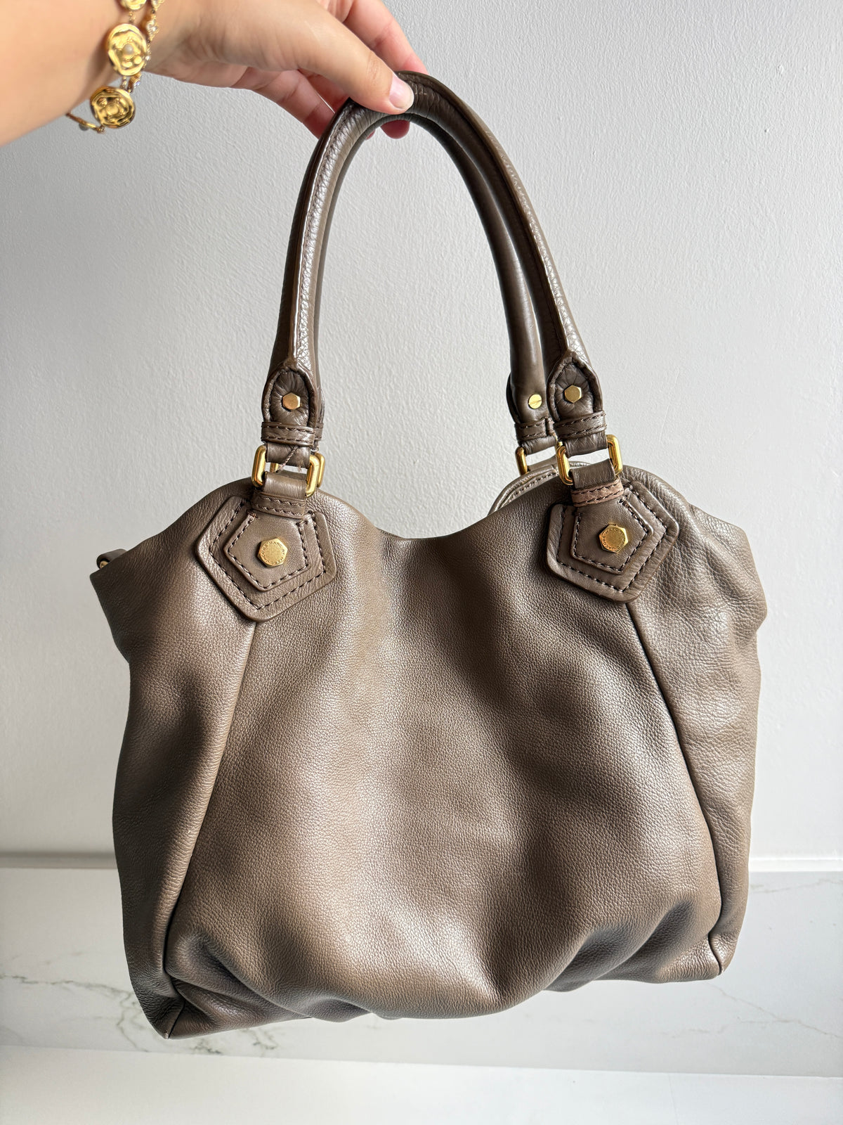 Marc by Marc Jacobs Classic Q Fran Leather Shoulder Bag