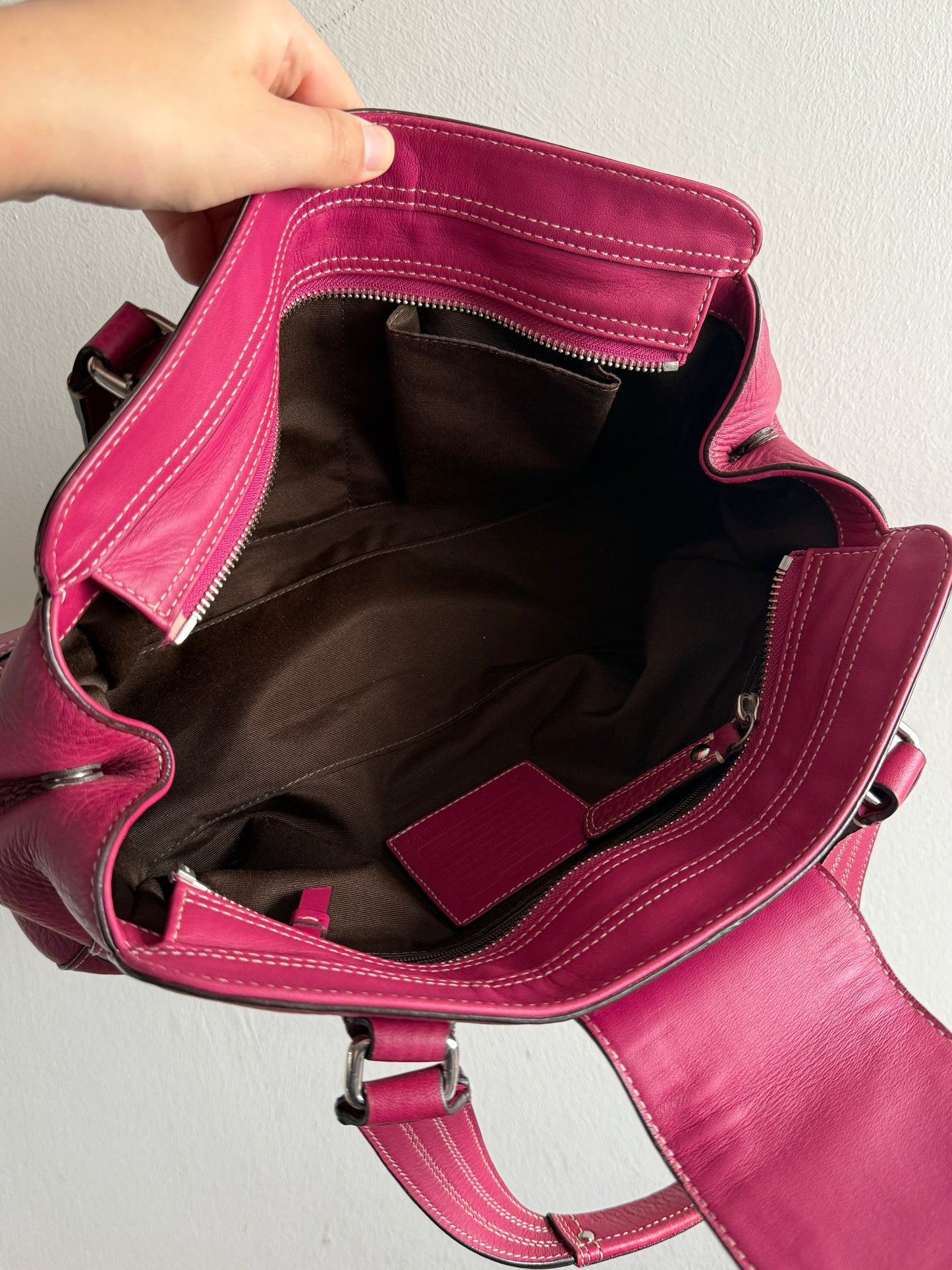 Super Rare Coach Hampton Pebbled Leather