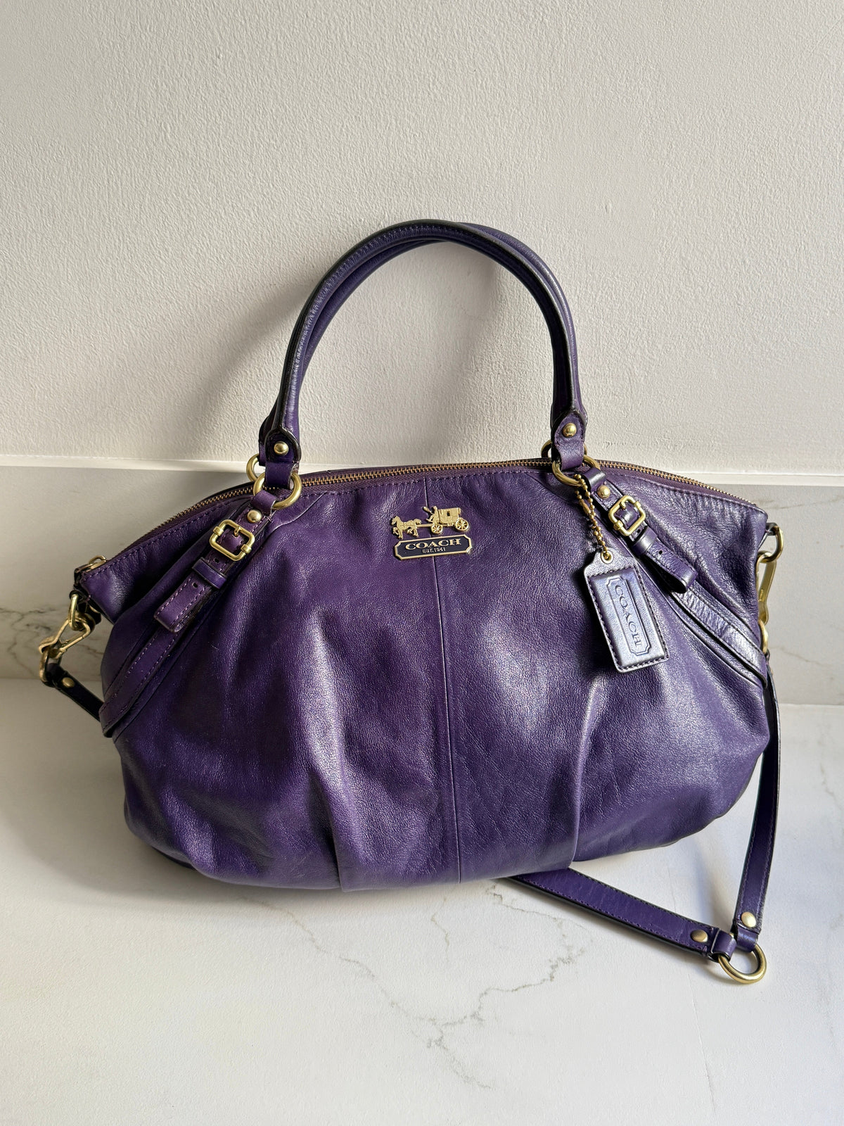Coach Madison Sophia Leather Shoulder Bag, Large