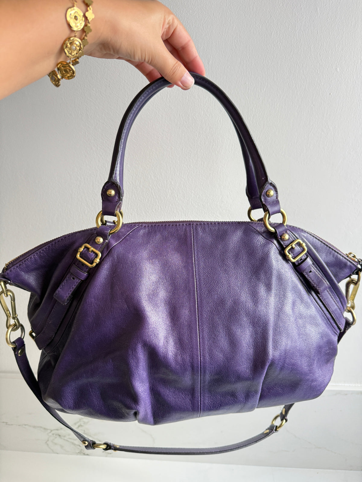 Coach Madison Sophia Leather Shoulder Bag, Large