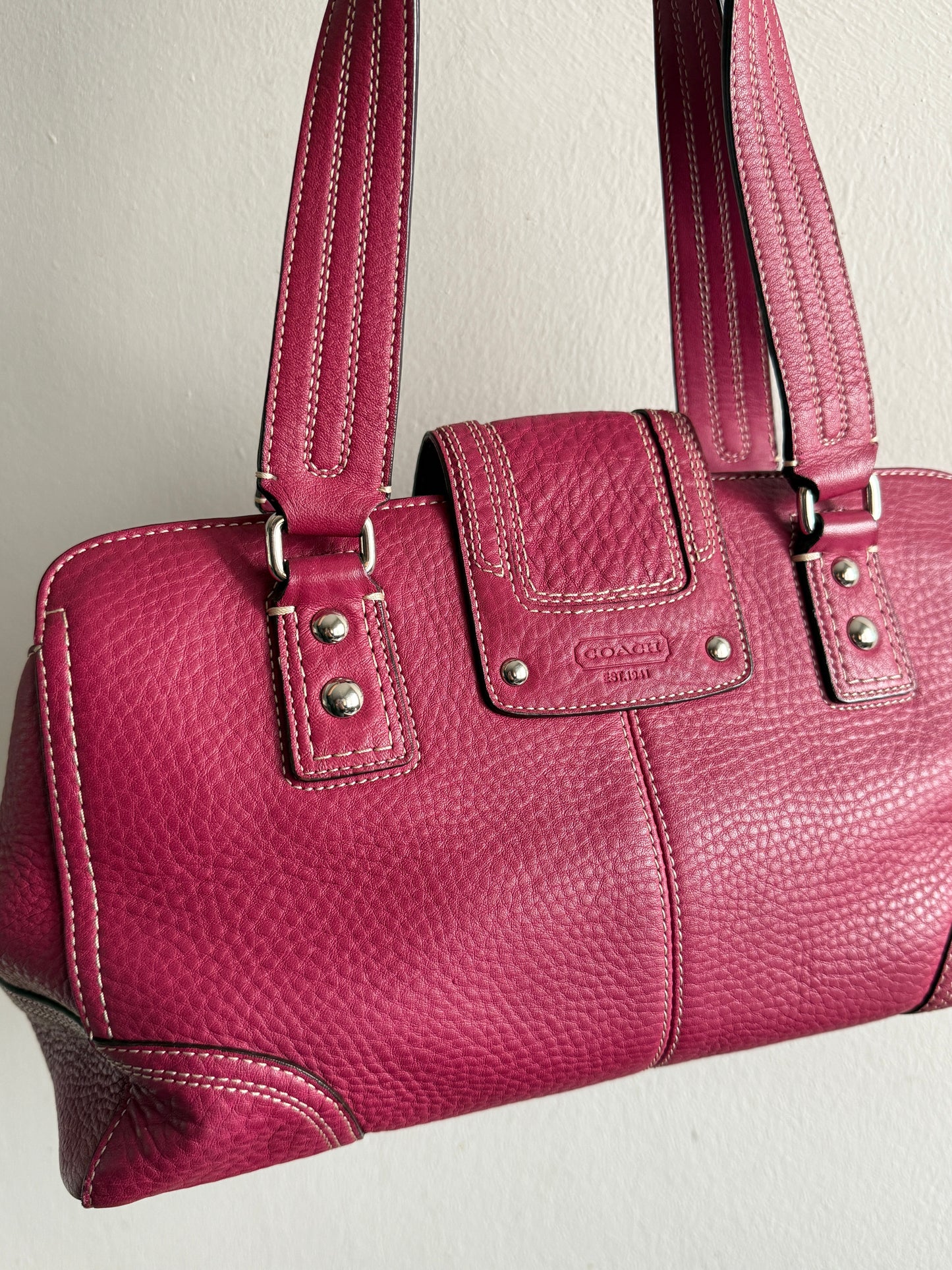 Super Rare Coach Hampton Pebbled Leather