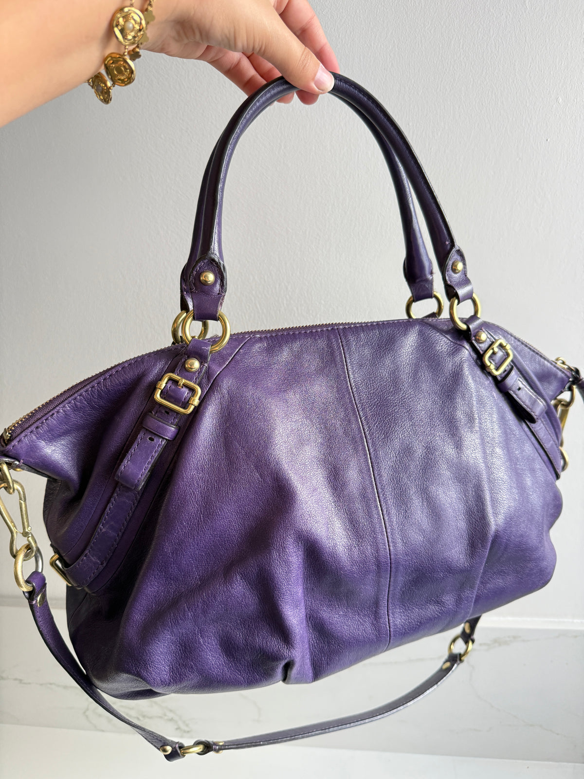 Coach Madison Sophia Leather Shoulder Bag, Large