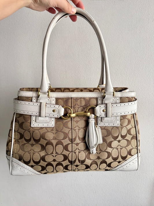 Rare Coach Hampton Signature Shoulder Bag