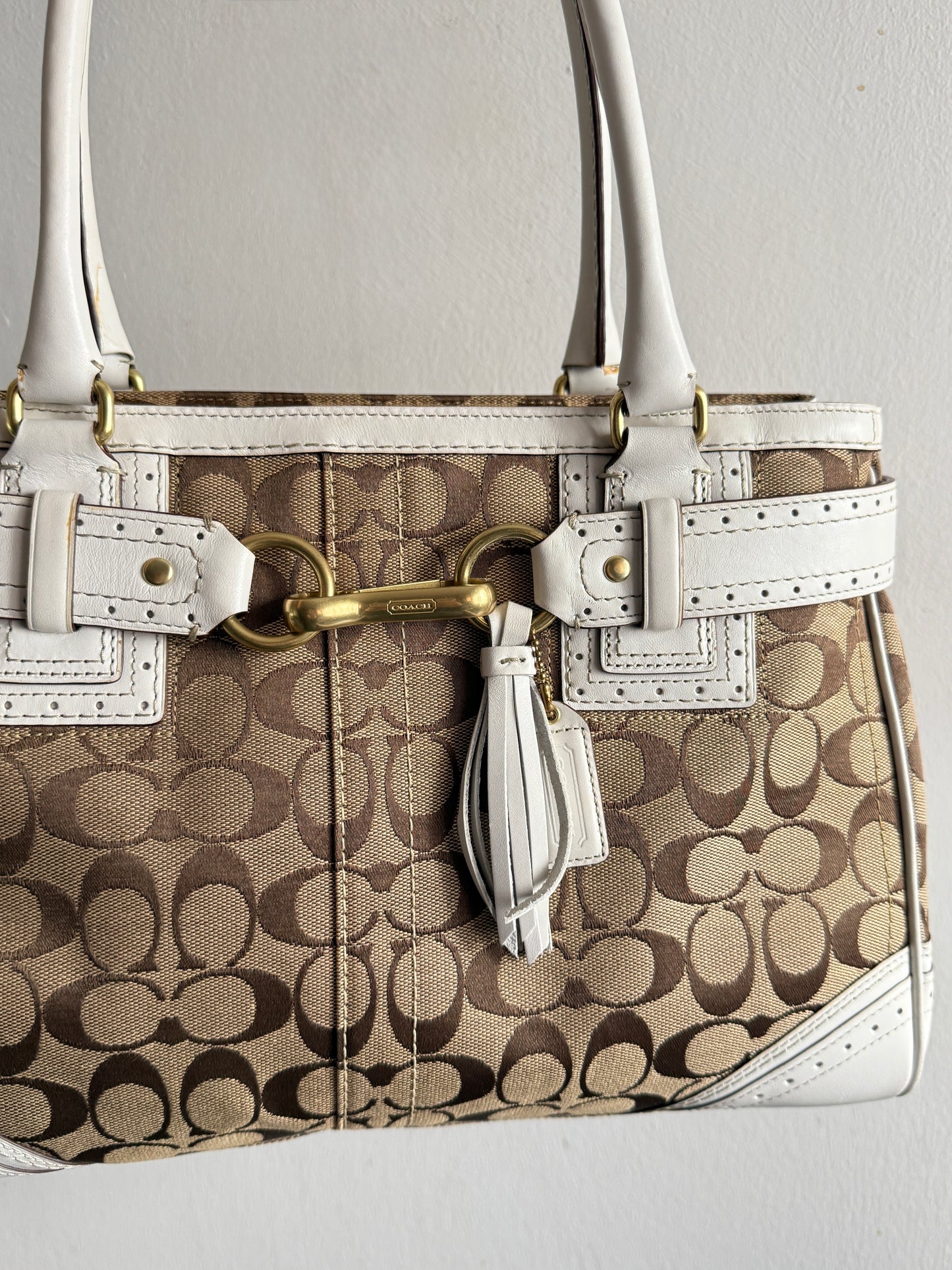 Rare Coach Hampton Signature Shoulder Bag