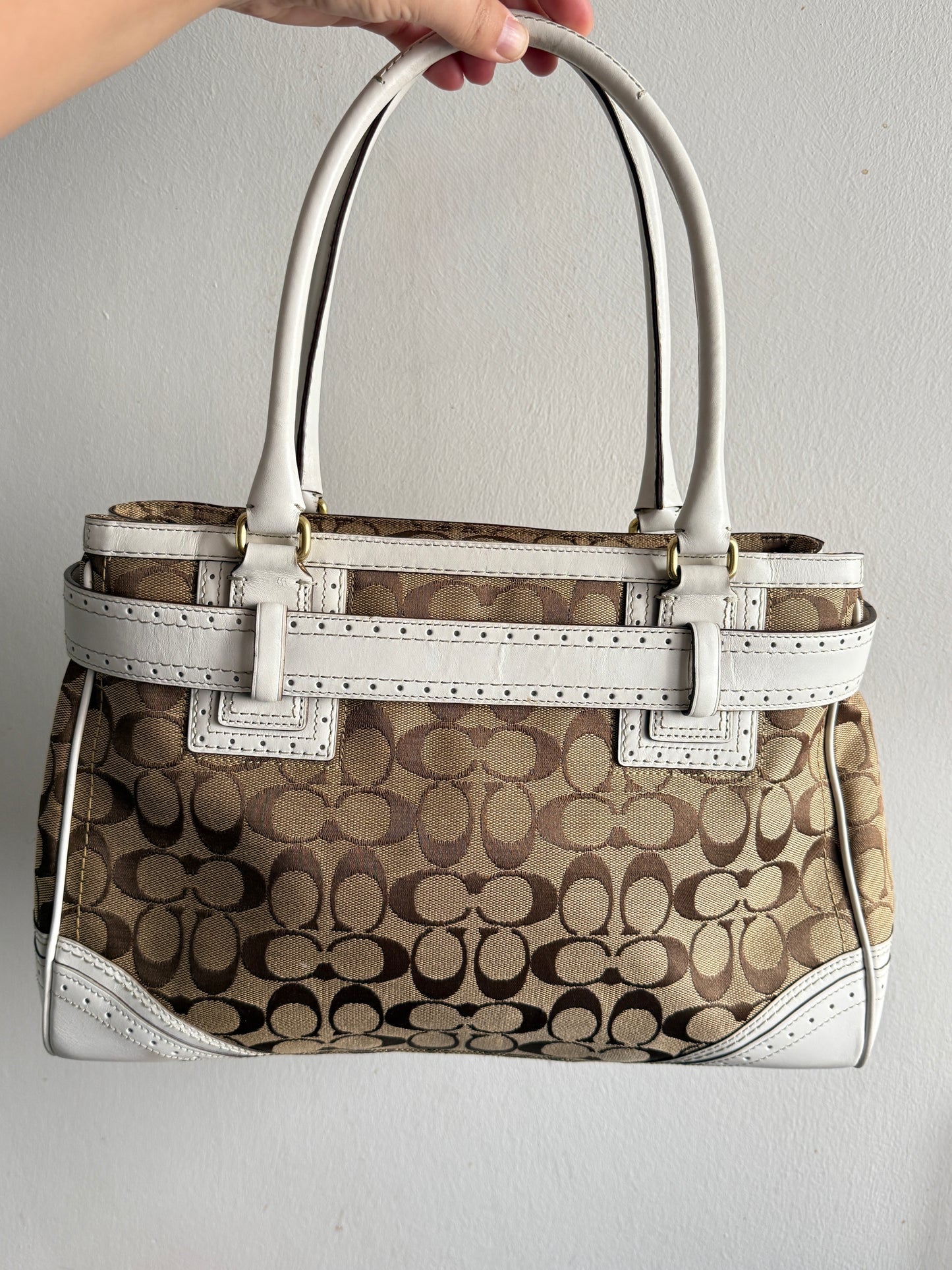 Rare Coach Hampton Signature Shoulder Bag