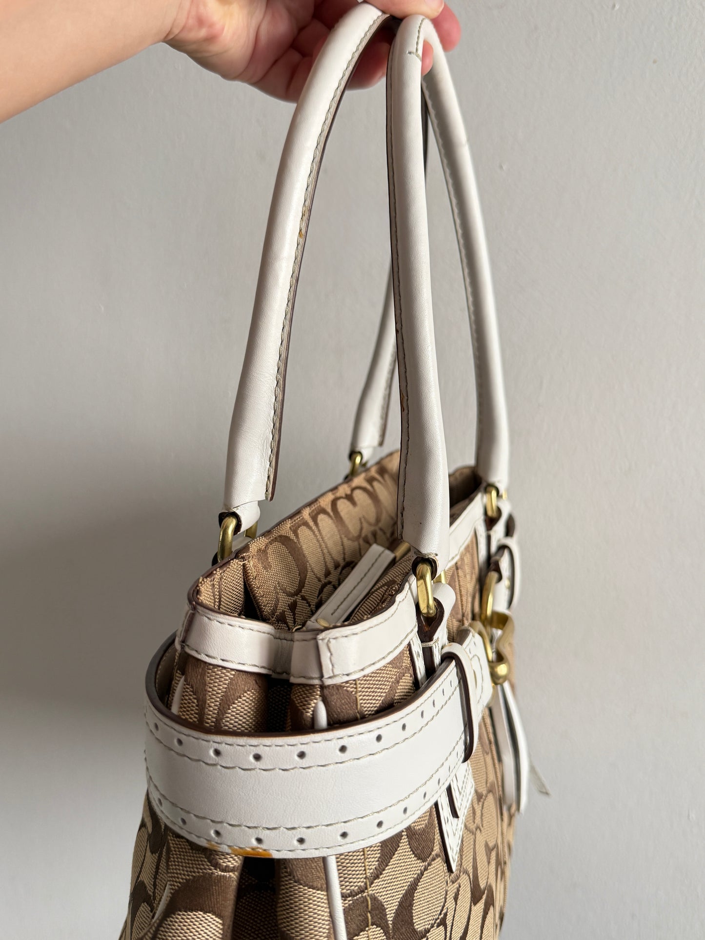 Rare Coach Hampton Signature Shoulder Bag