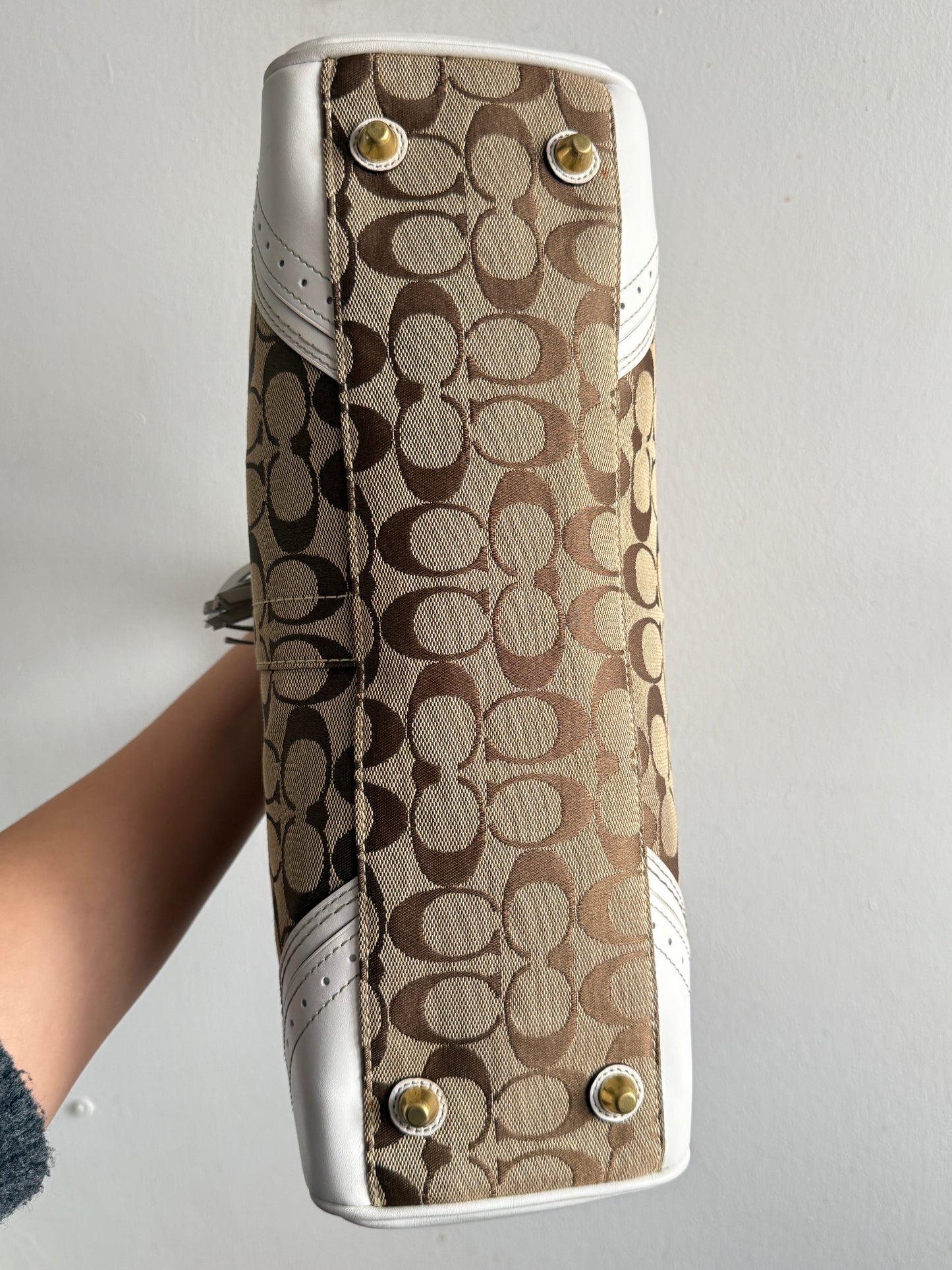 Rare Coach Hampton Signature Shoulder Bag