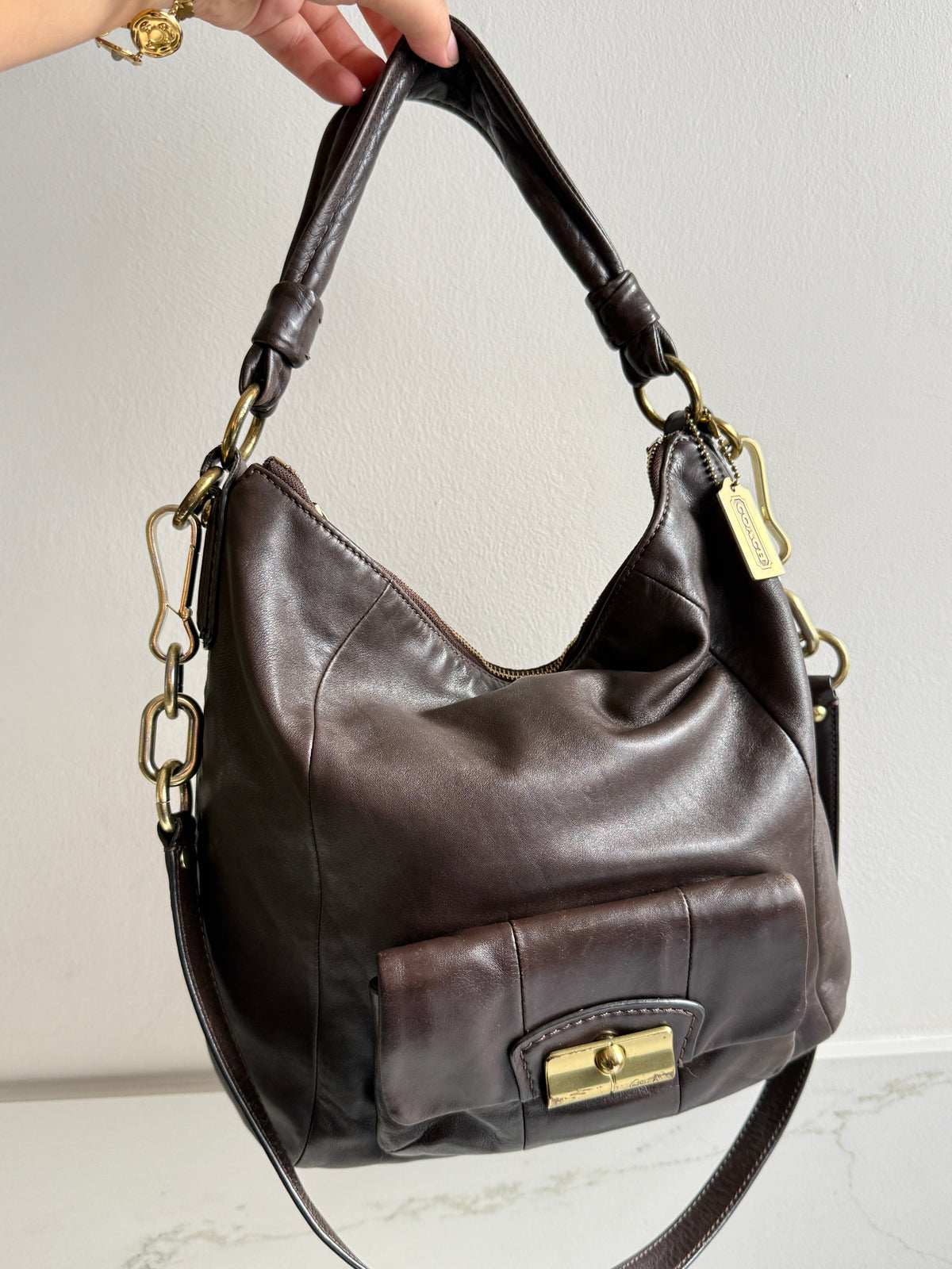 Rare Coach Kristin Leather Hobo Shoulder Bag