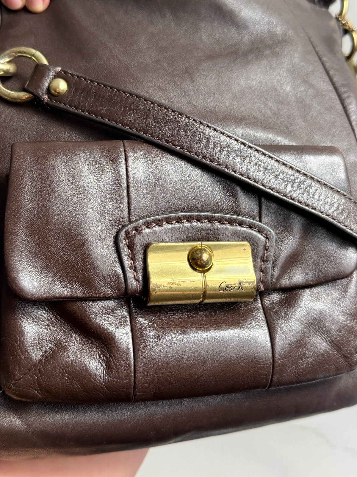 Rare Coach Kristin Leather Hobo Shoulder Bag