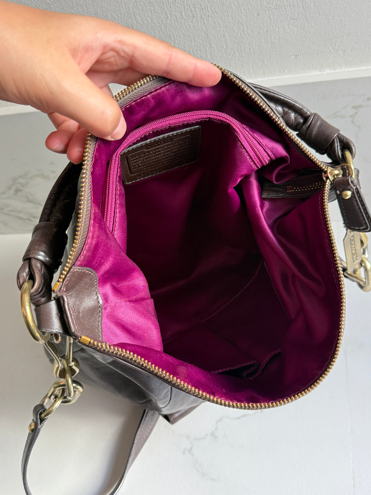 Rare Coach Kristin Leather Hobo Shoulder Bag