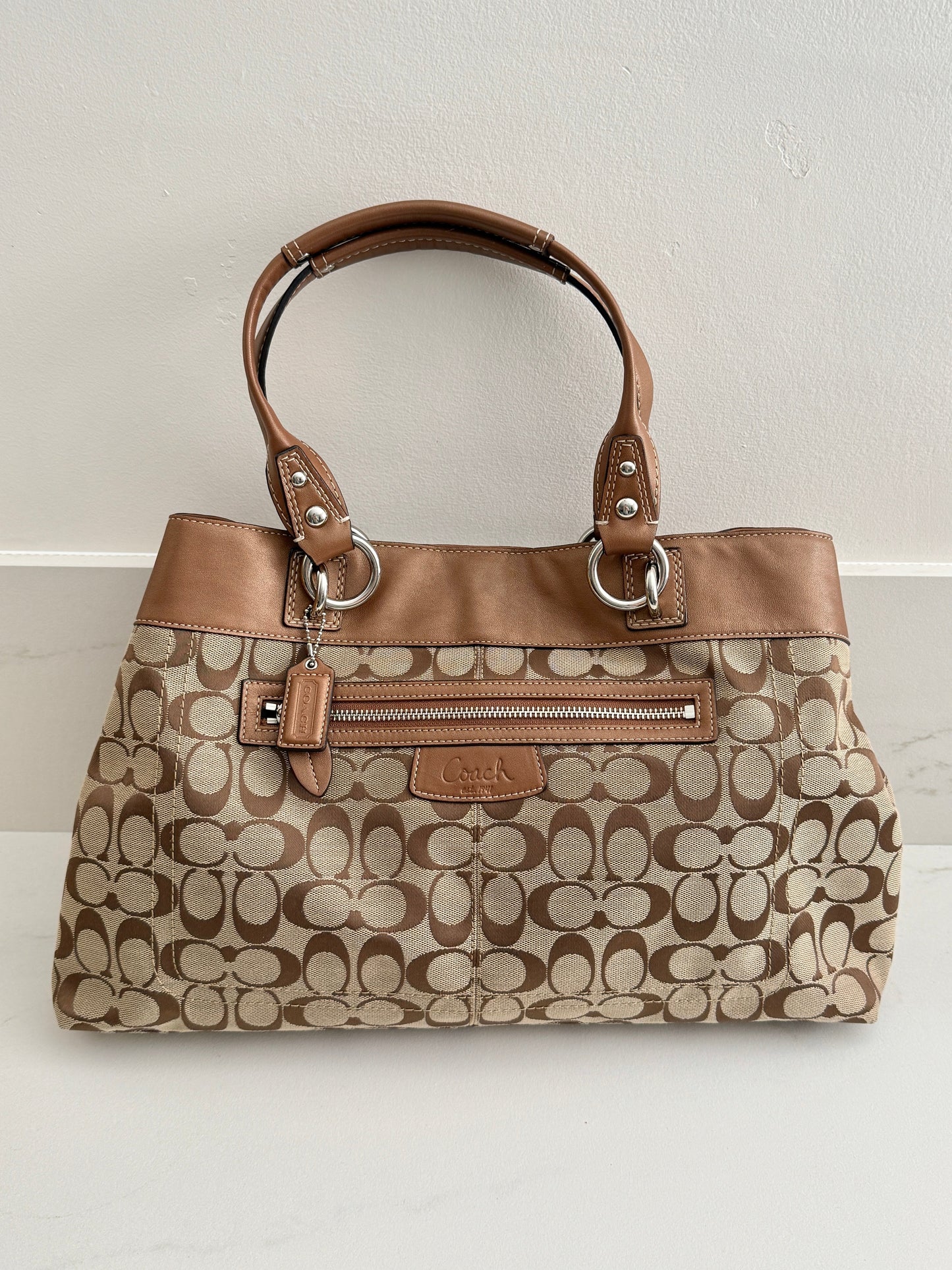 Coach Penelope Signature Carryall Shoulder Bag