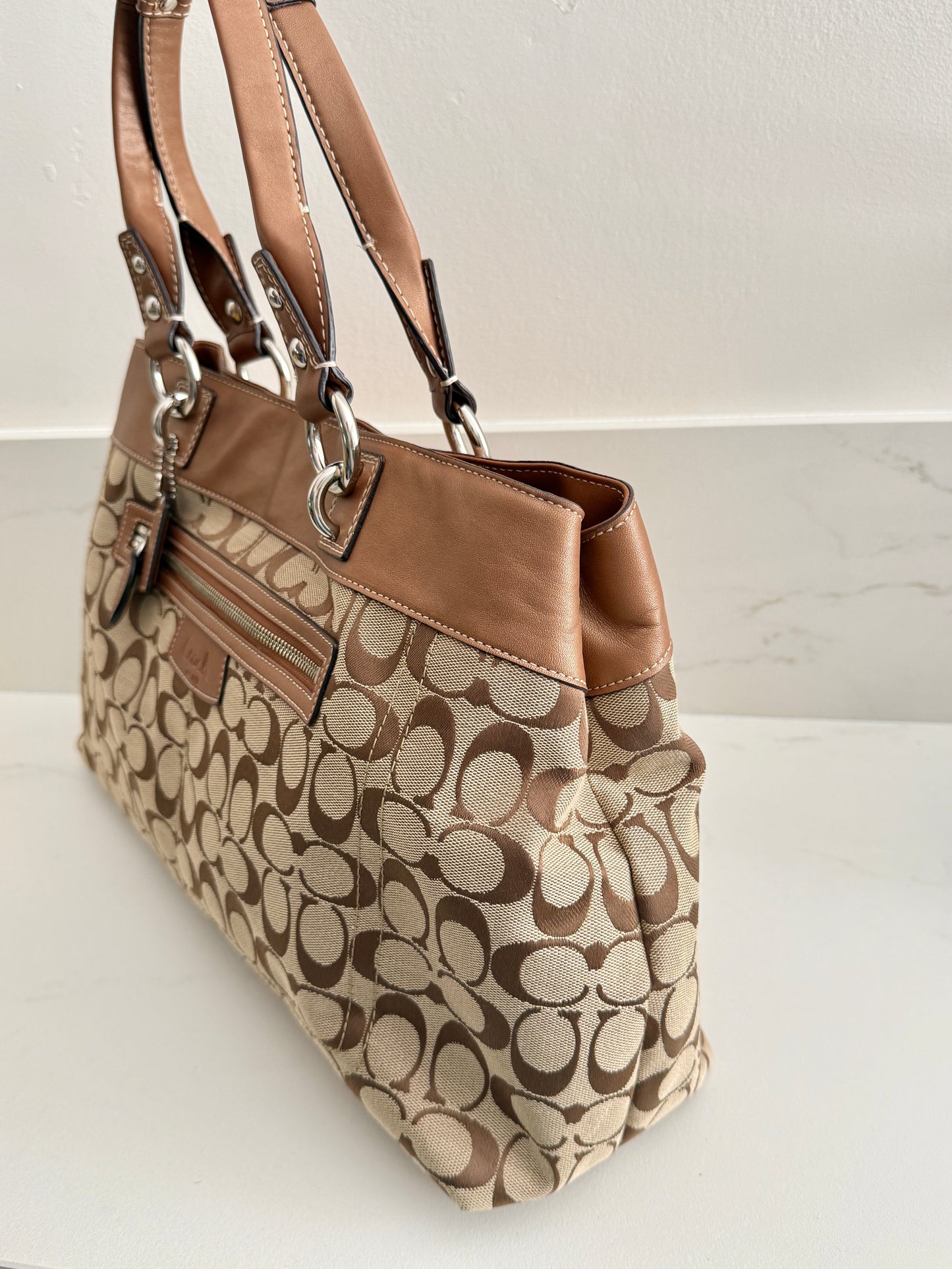 Coach Penelope Signature Carryall Shoulder Bag