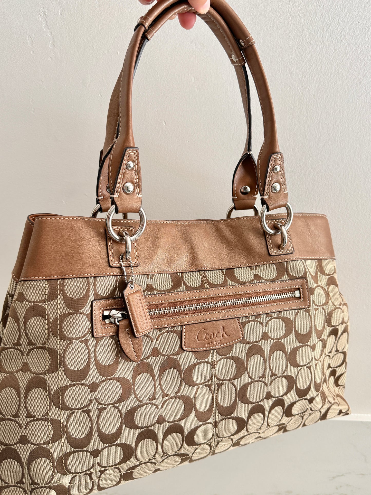 Coach Penelope Signature Carryall Shoulder Bag