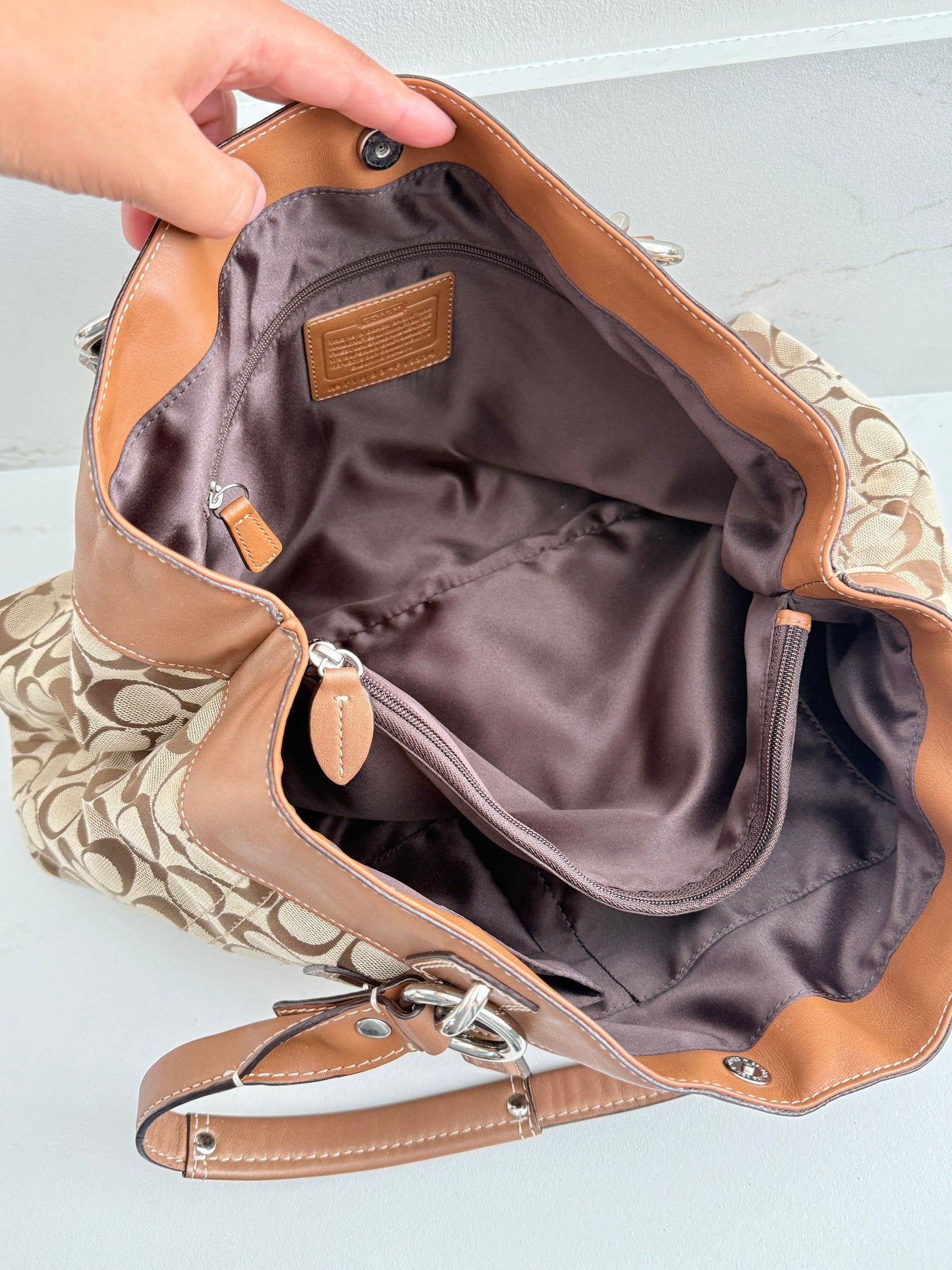 Coach Penelope Signature Carryall Shoulder Bag