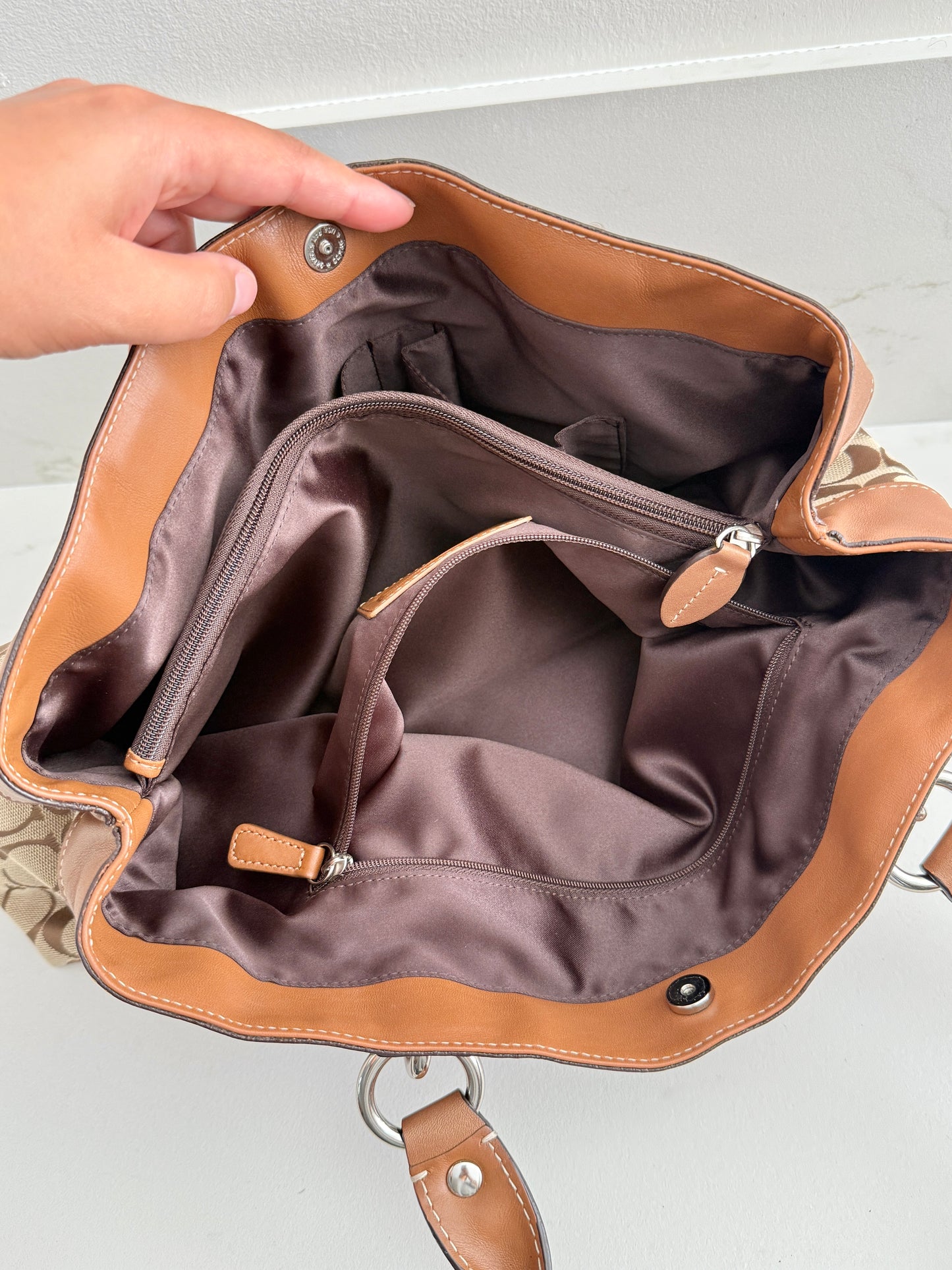 Coach Penelope Signature Carryall Shoulder Bag
