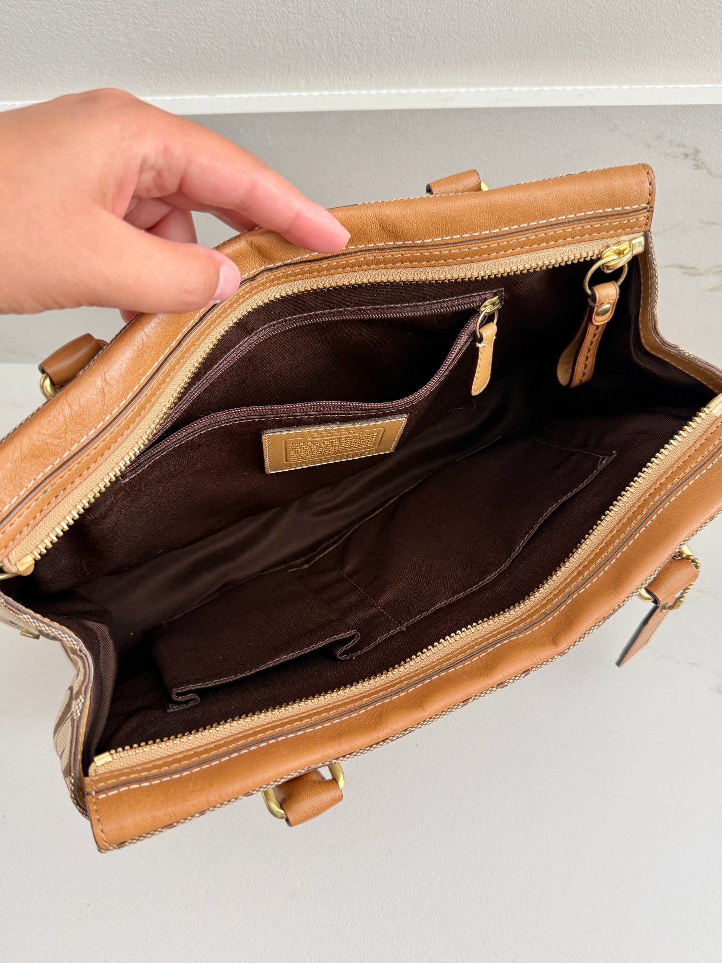 Coach Hampton Signature Shoulder Bag