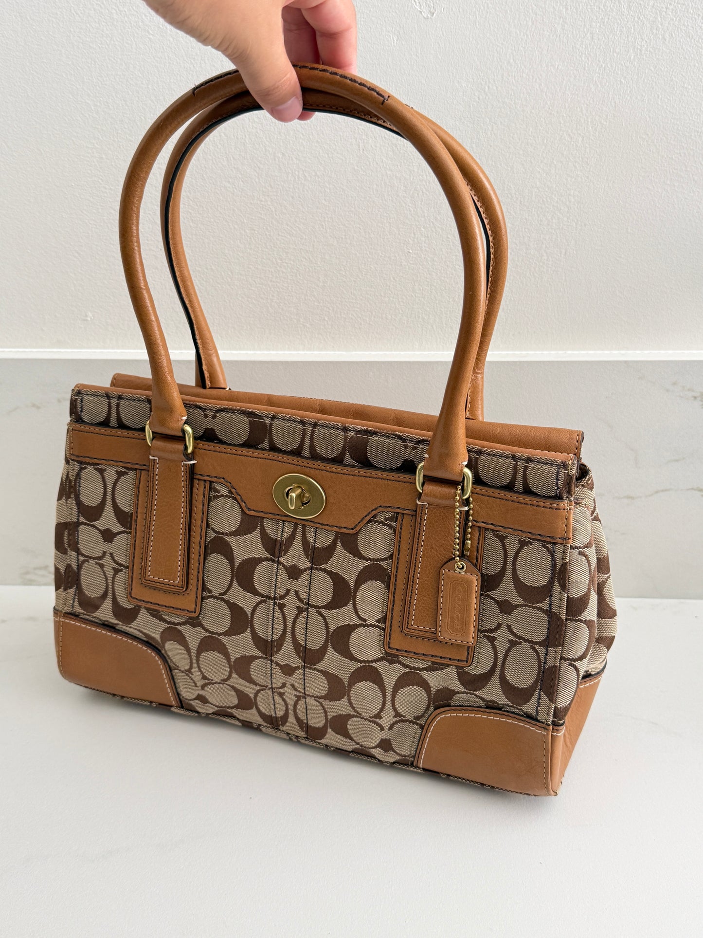Coach Hampton Signature Shoulder Bag