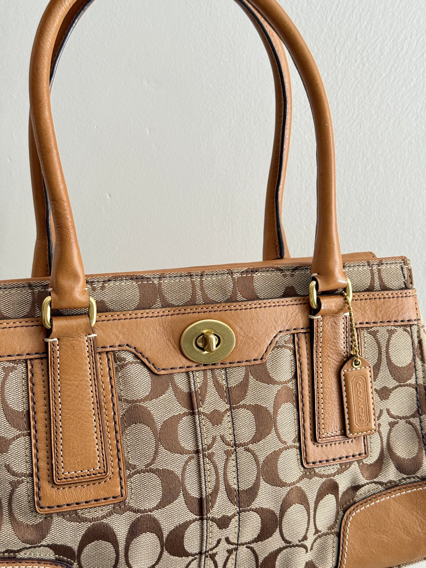Coach Hampton Signature Shoulder Bag