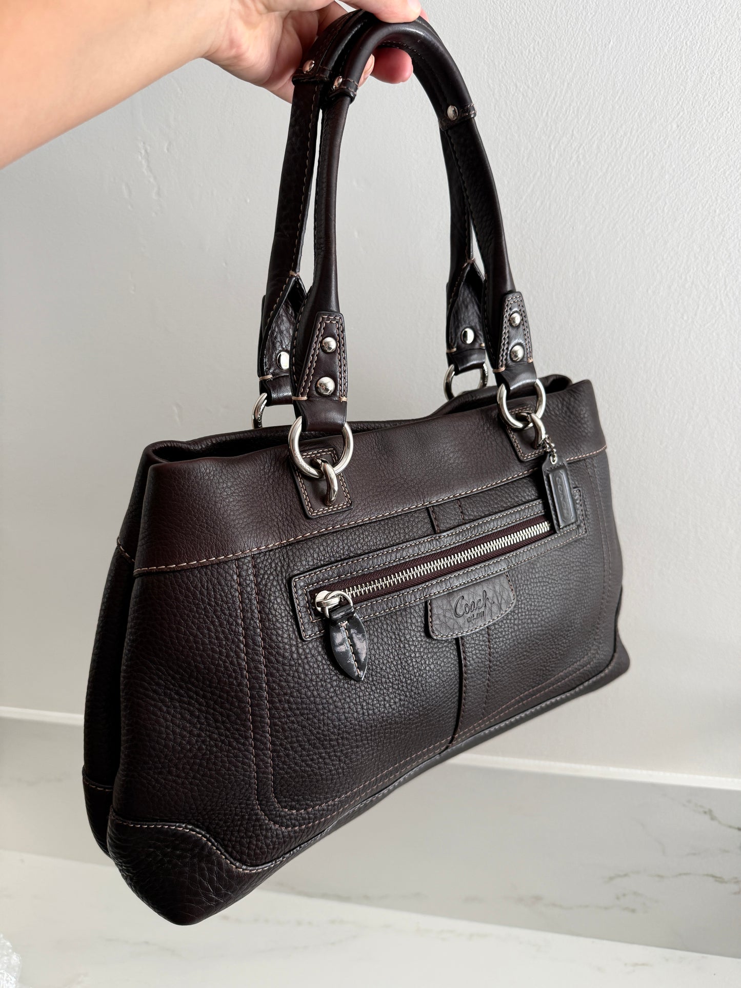 Coach Penelope Leather Carryall Shoulder Bag