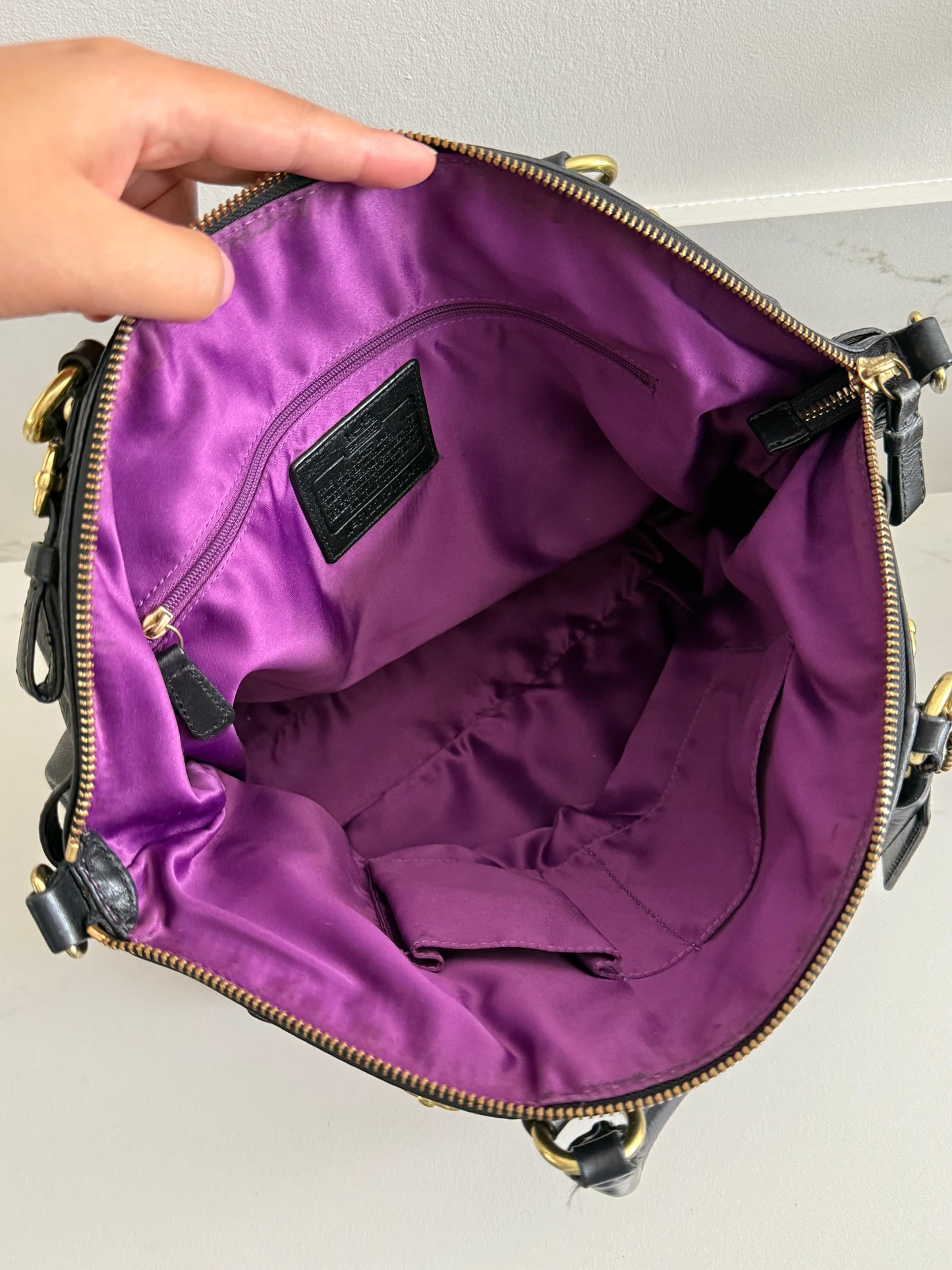 Coach Sophia Lindsey Leather Tote Bag