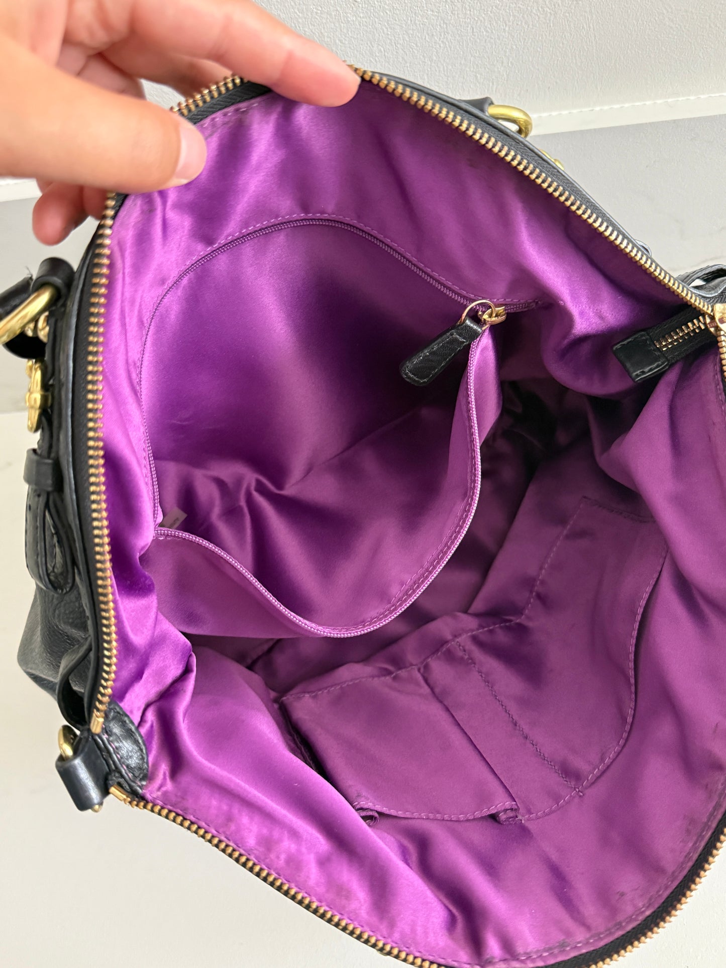 Coach Sophia Lindsey Leather Tote Bag