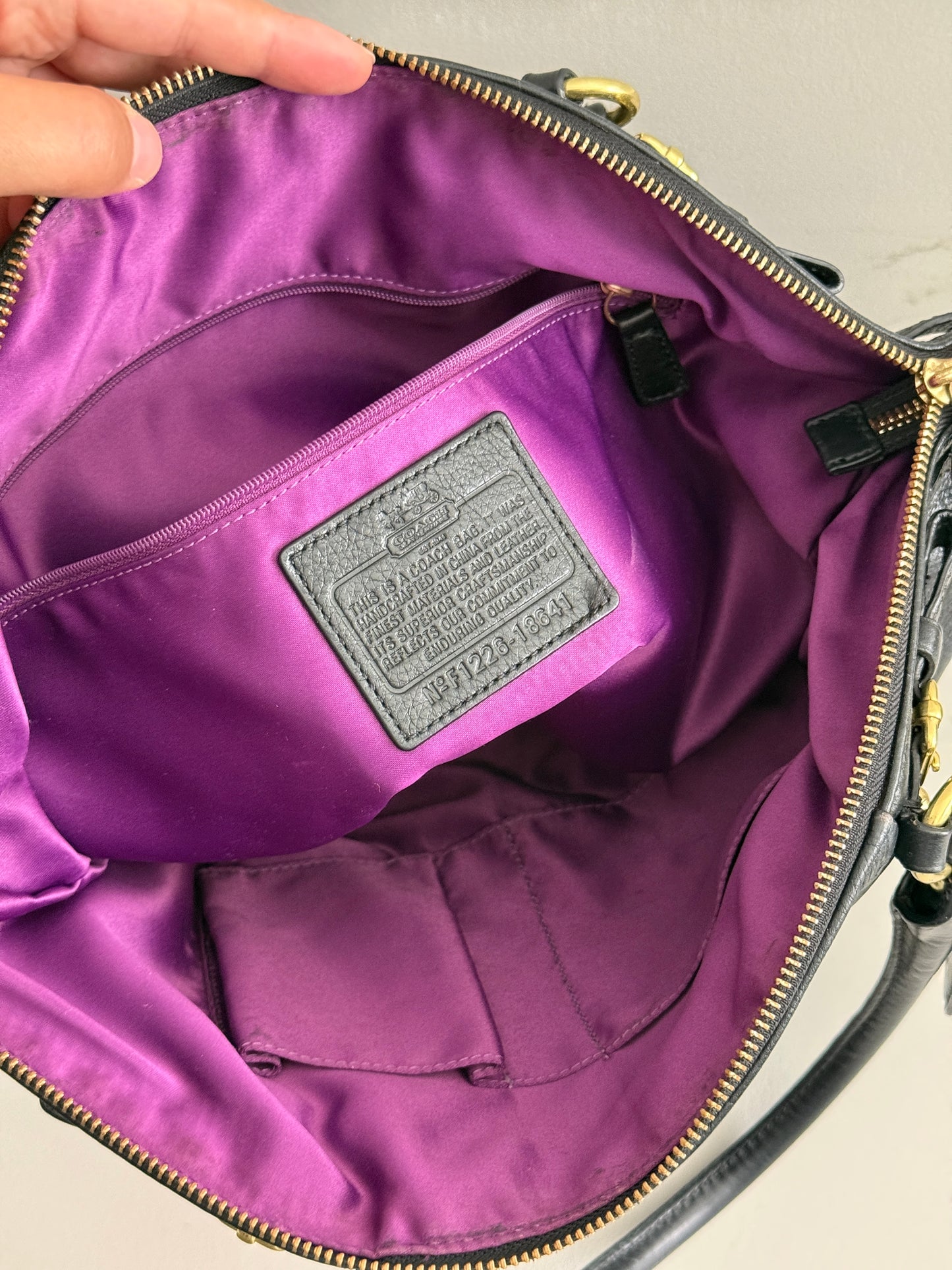 Coach Sophia Lindsey Leather Tote Bag