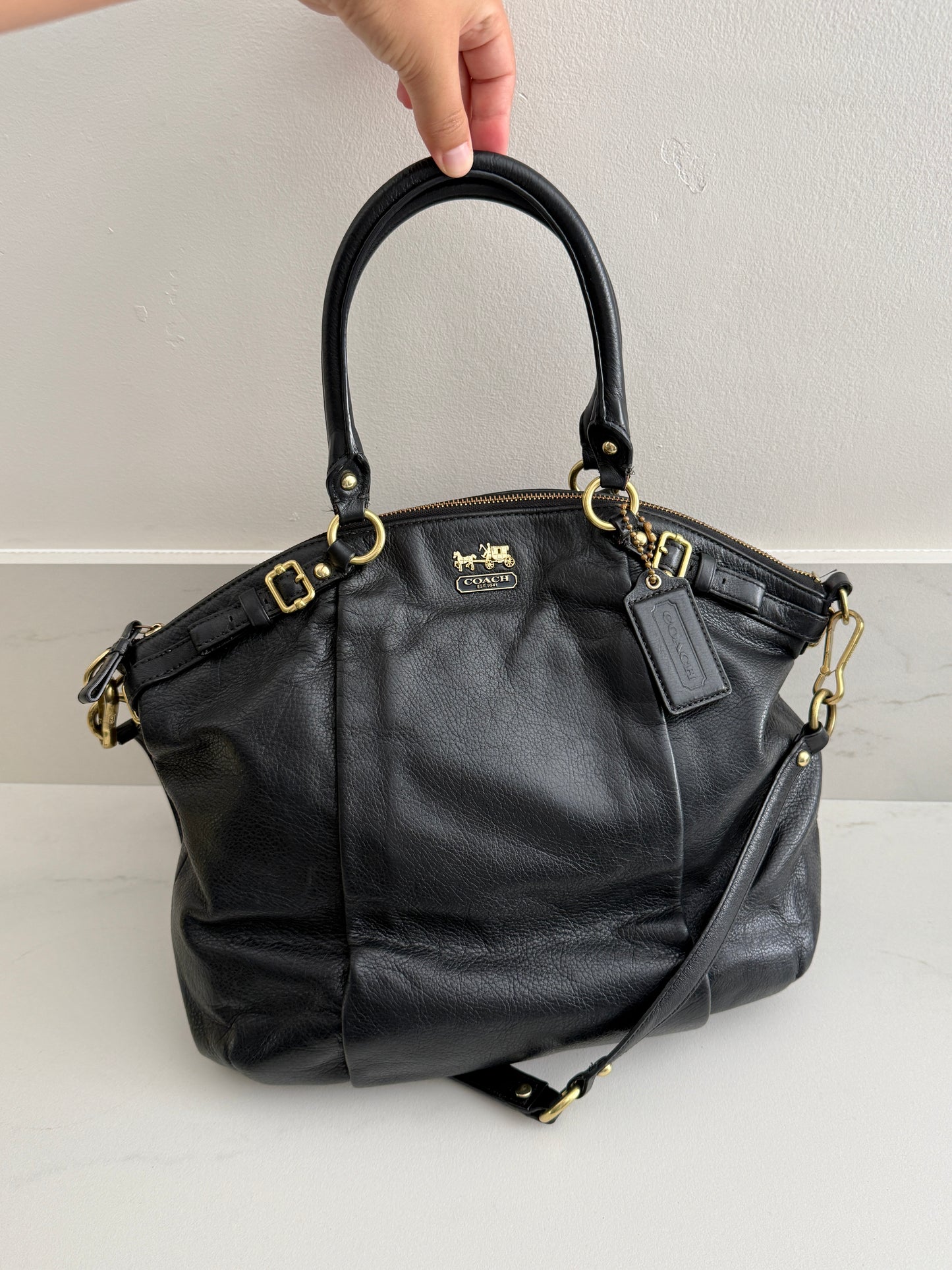 Coach Sophia Lindsey Leather Tote Bag