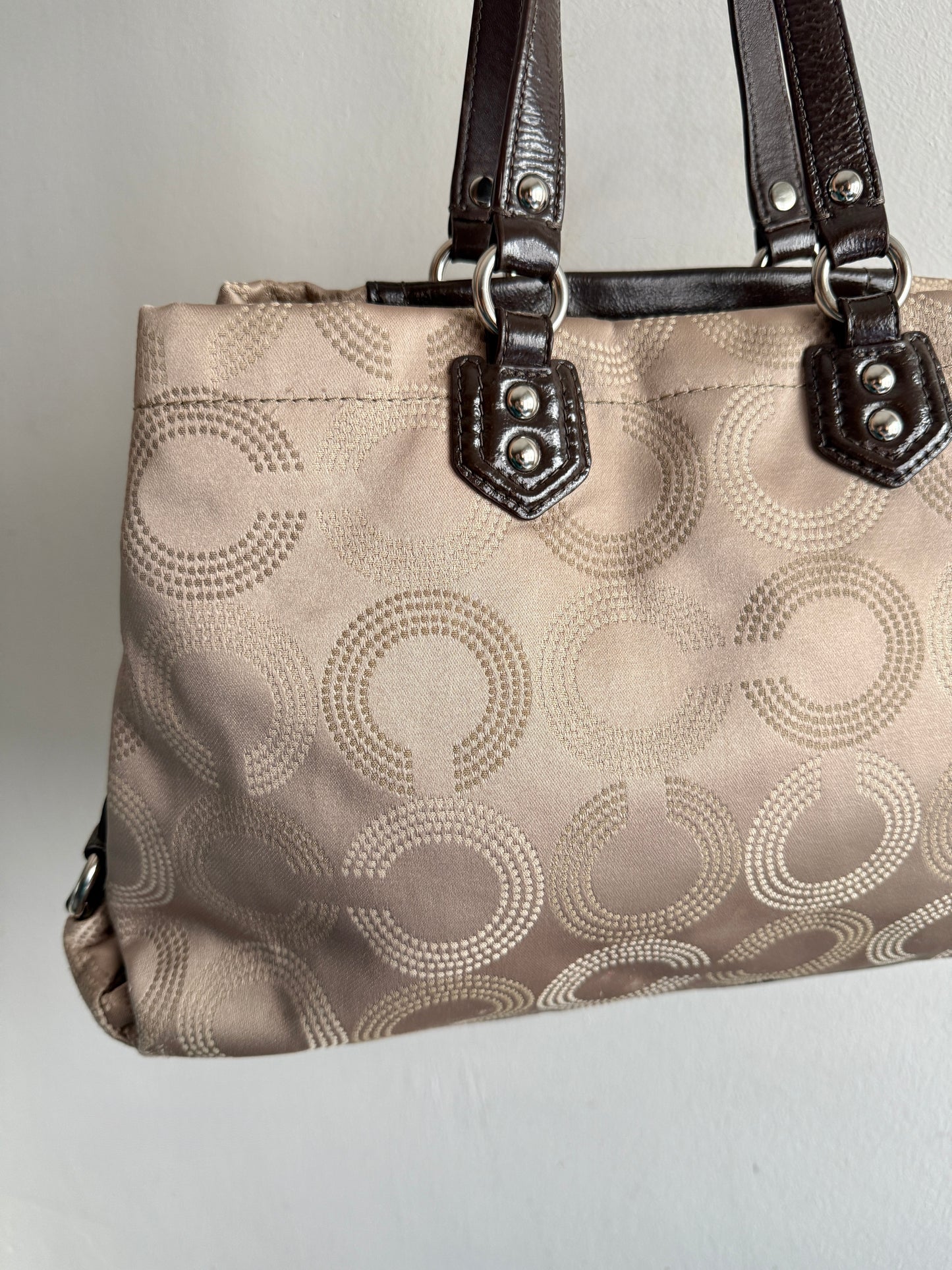 Coach Ashley Dotted Op Art Carryall Shoulder Bag