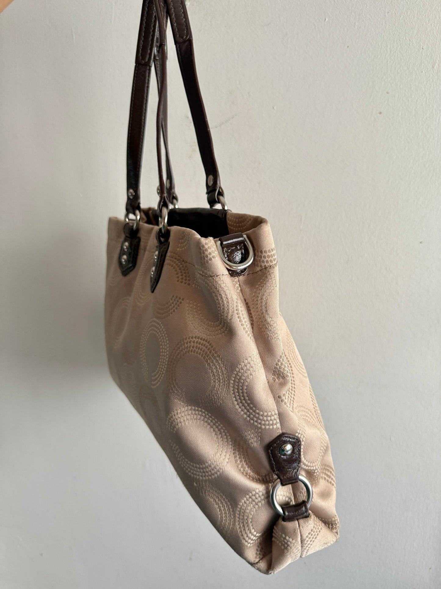Coach Ashley Dotted Op Art Carryall Shoulder Bag