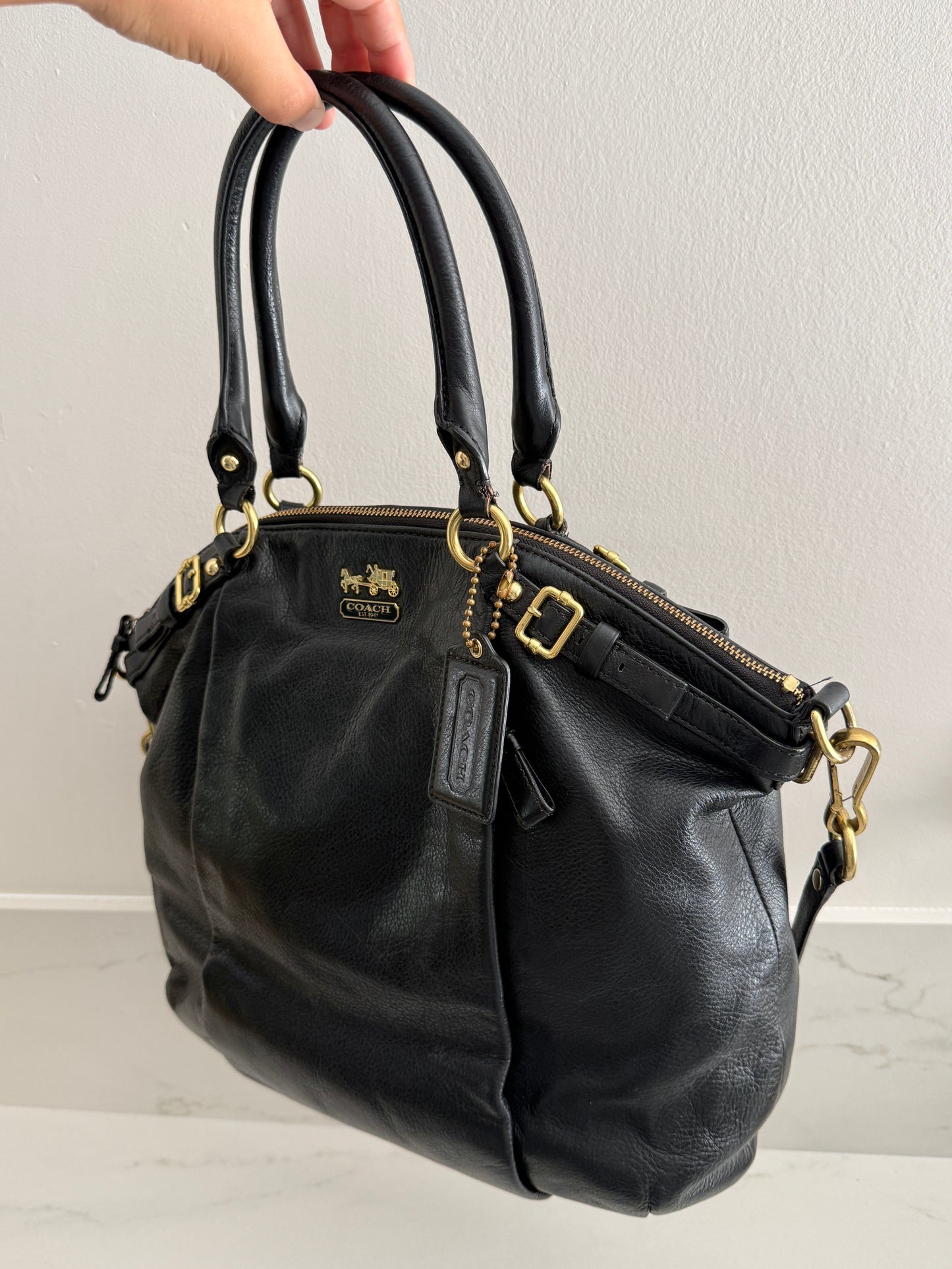 Coach Sophia Lindsey Leather Tote Bag
