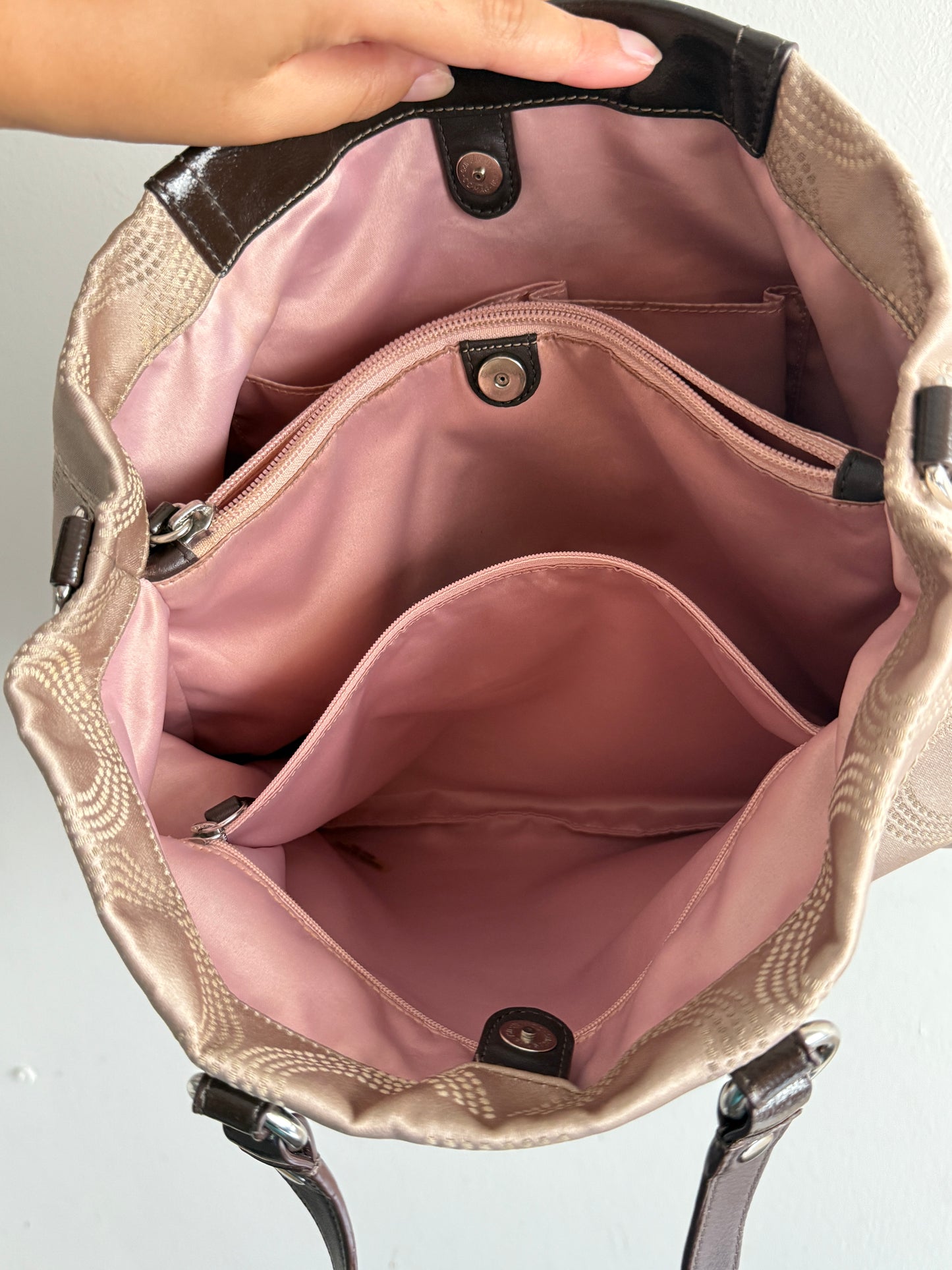 Coach Ashley Dotted Op Art Carryall Shoulder Bag