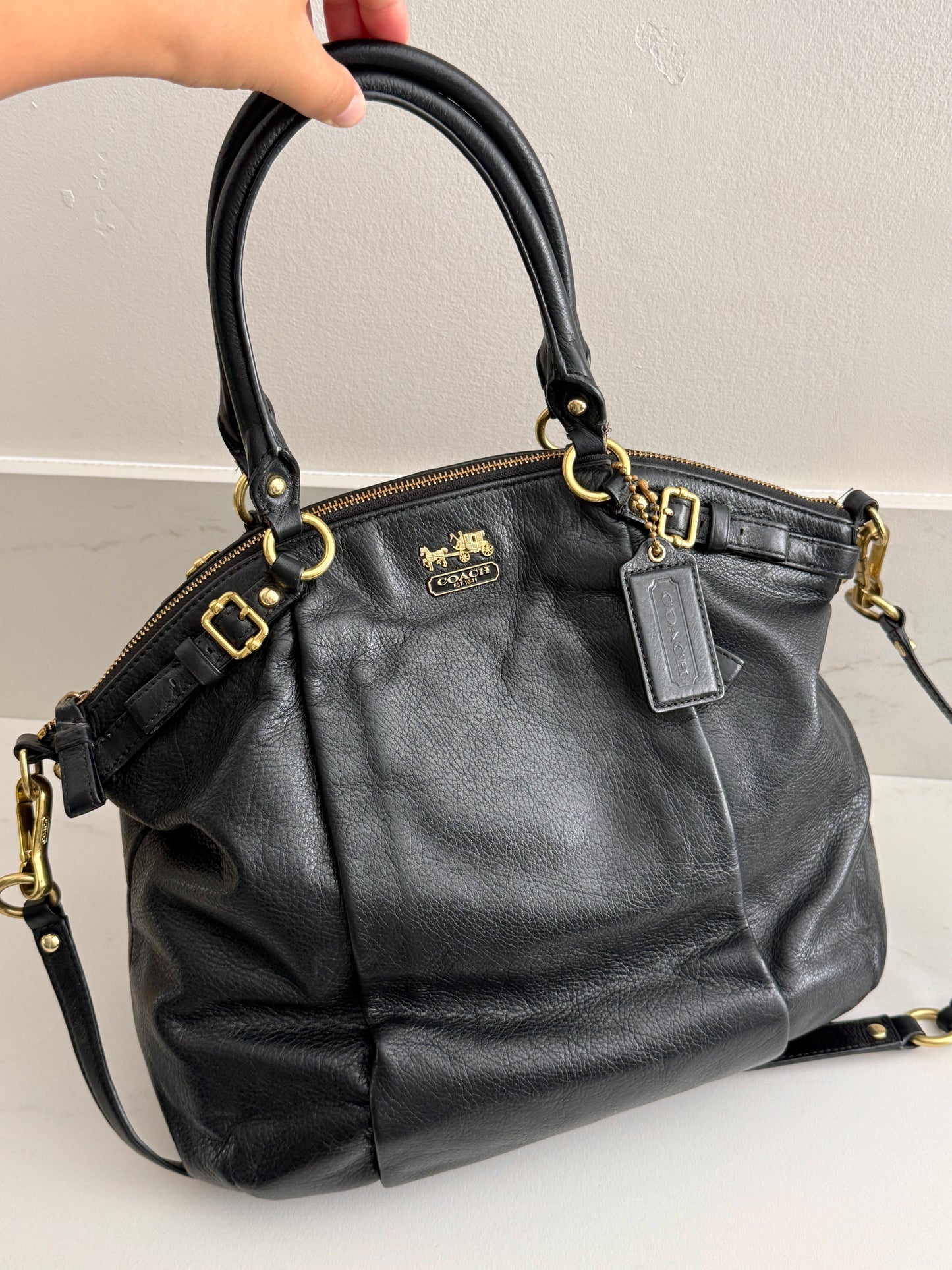 Coach Sophia Lindsey Leather Tote Bag