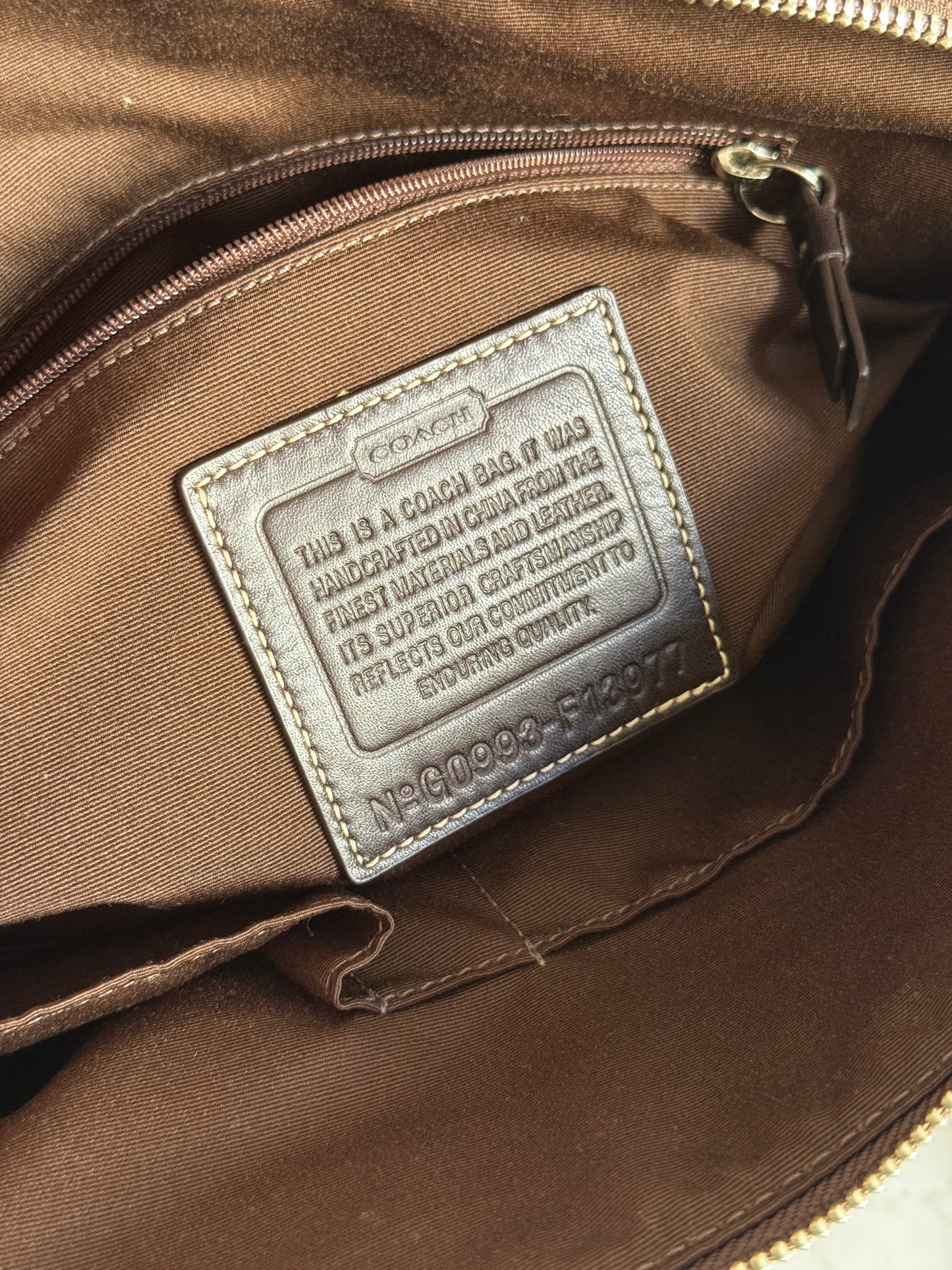 Coach Hampton Signature Shoulder Bag