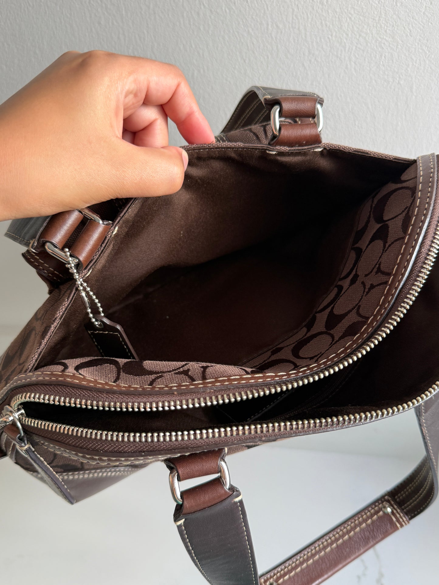 Coach Hampton Signature Shoulder Bag