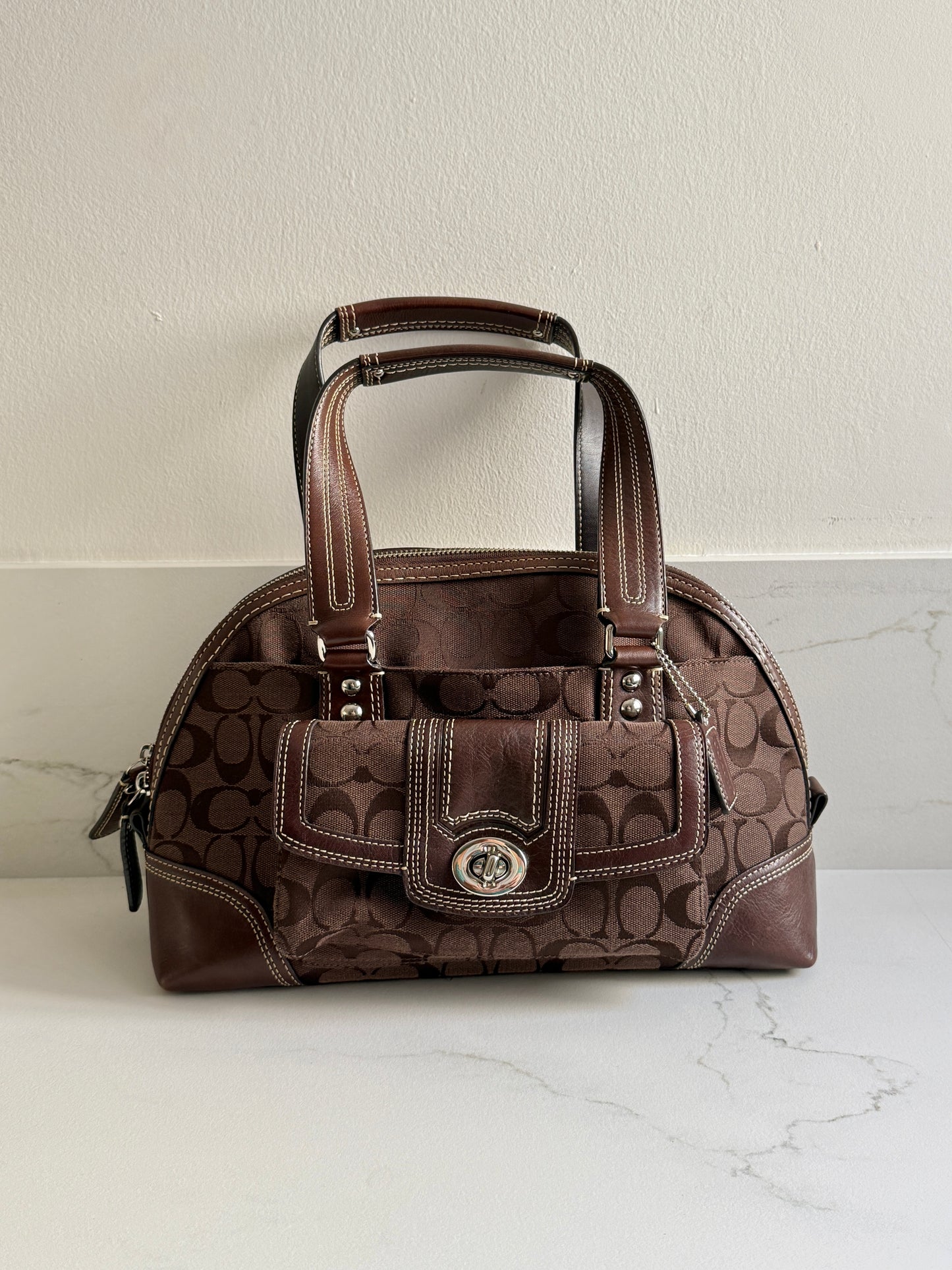 Coach Hampton Signature Shoulder Bag