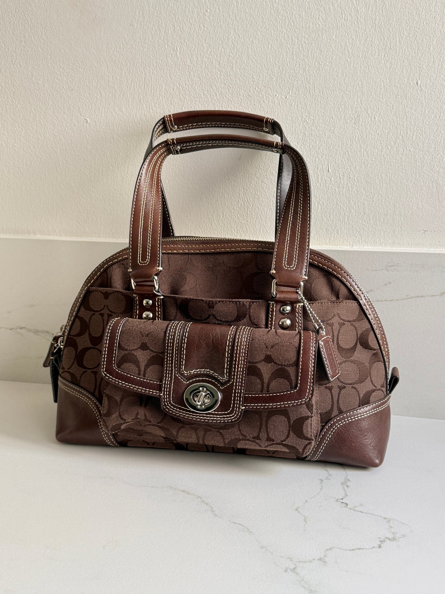 Coach Hampton Signature Shoulder Bag