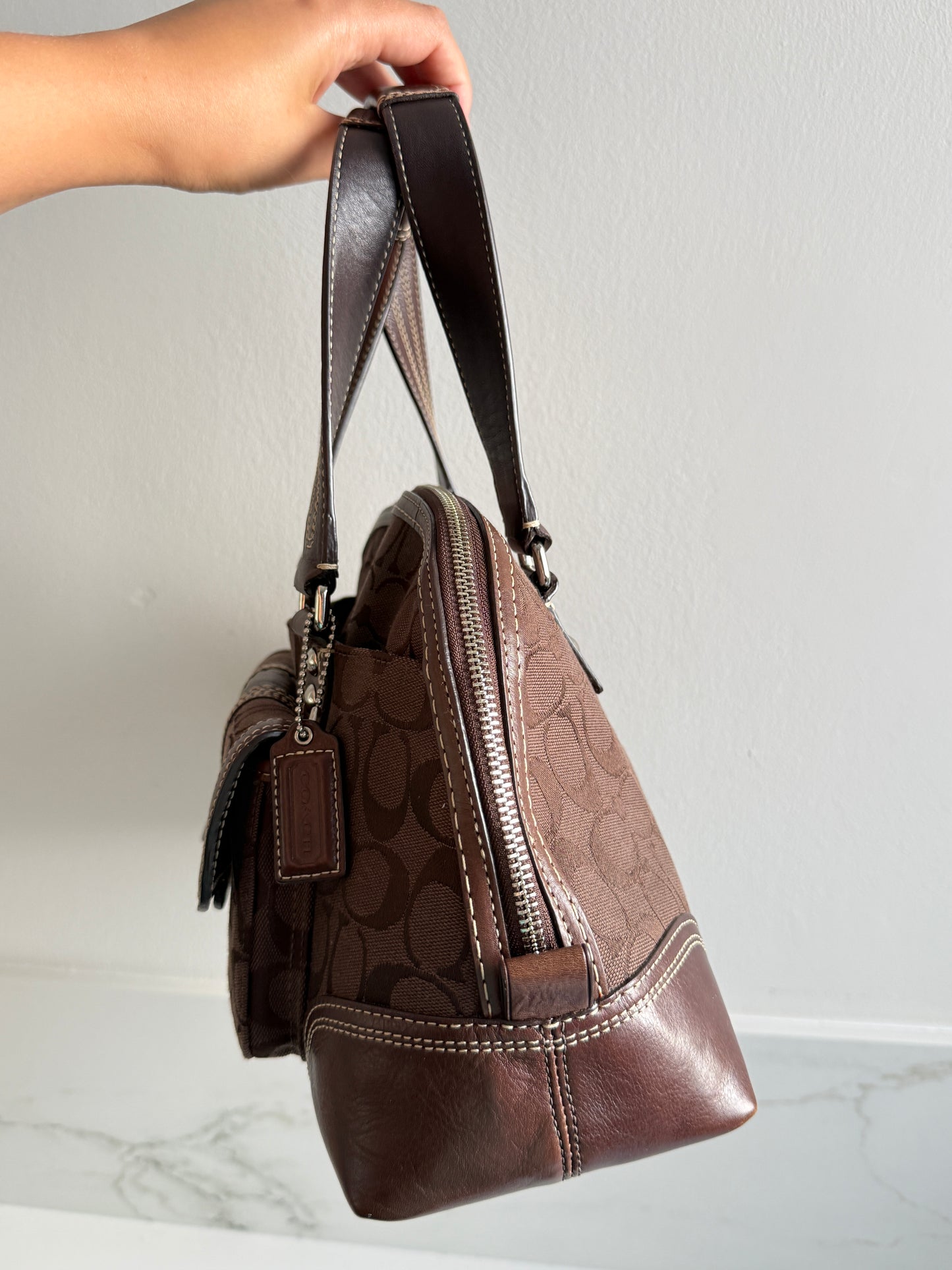 Coach Hampton Signature Shoulder Bag