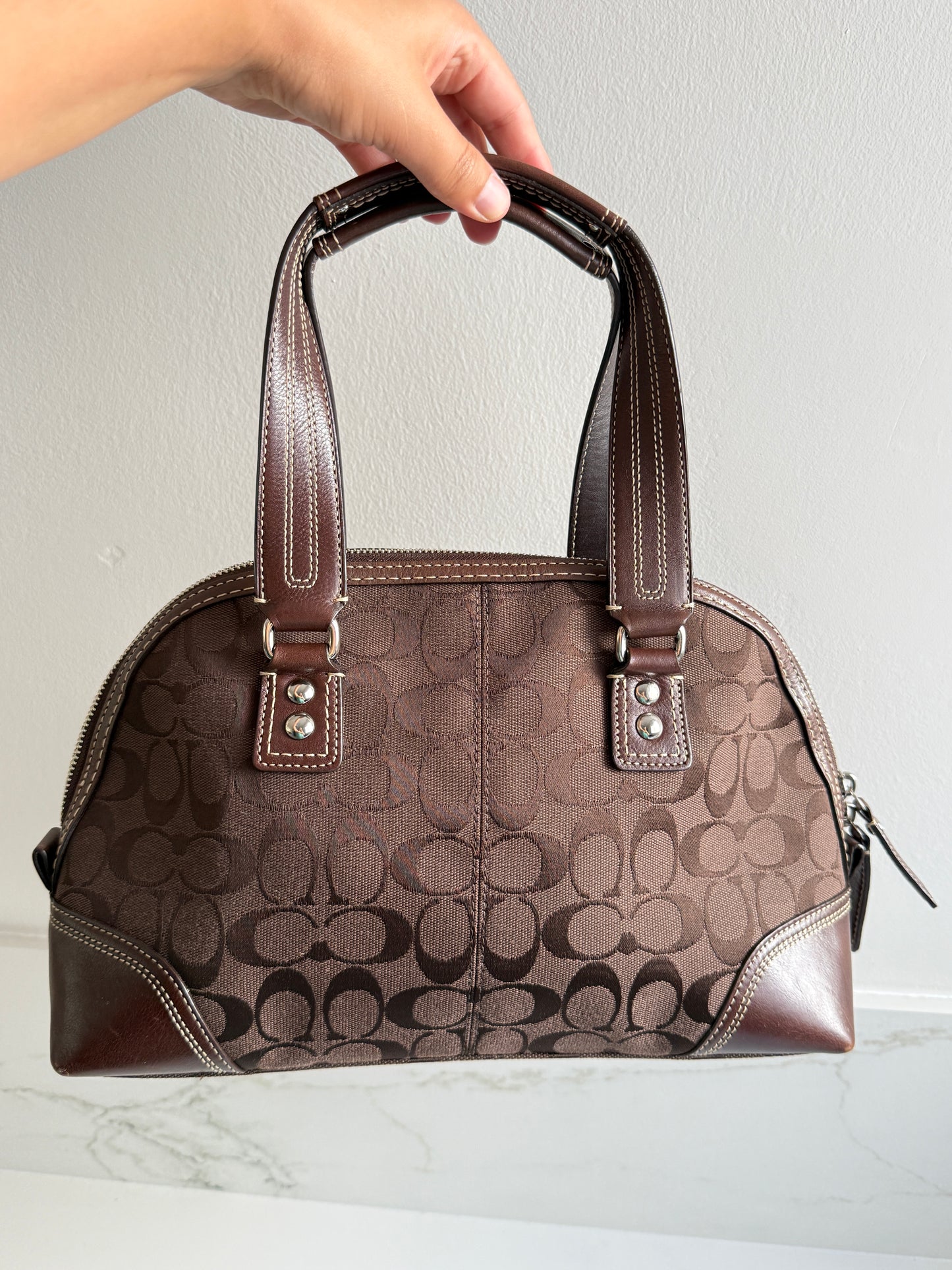 Coach Hampton Signature Shoulder Bag